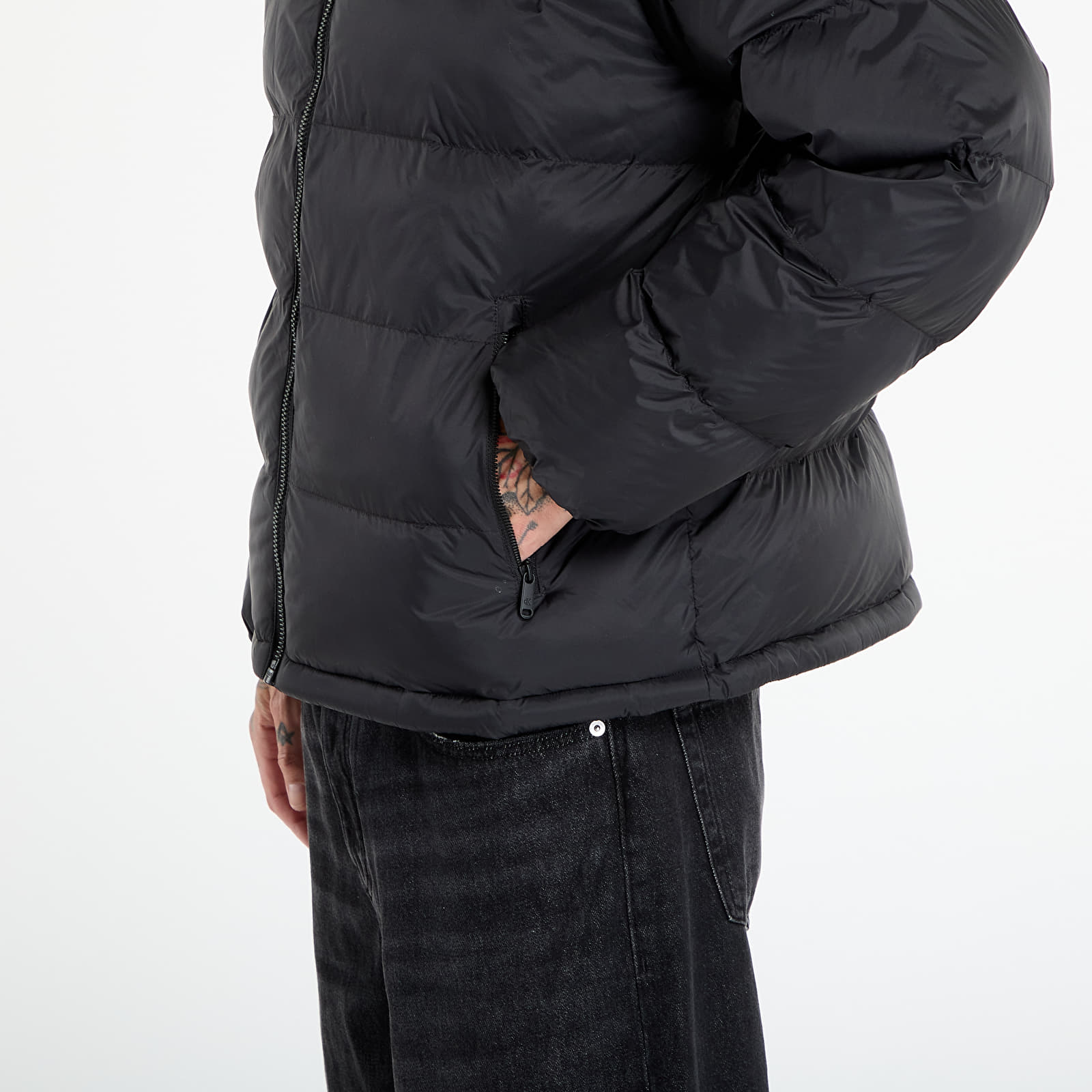 Dunjakker til mænd Calvin Klein Jeans Ls Nylon Monogram Pu Jacket Black