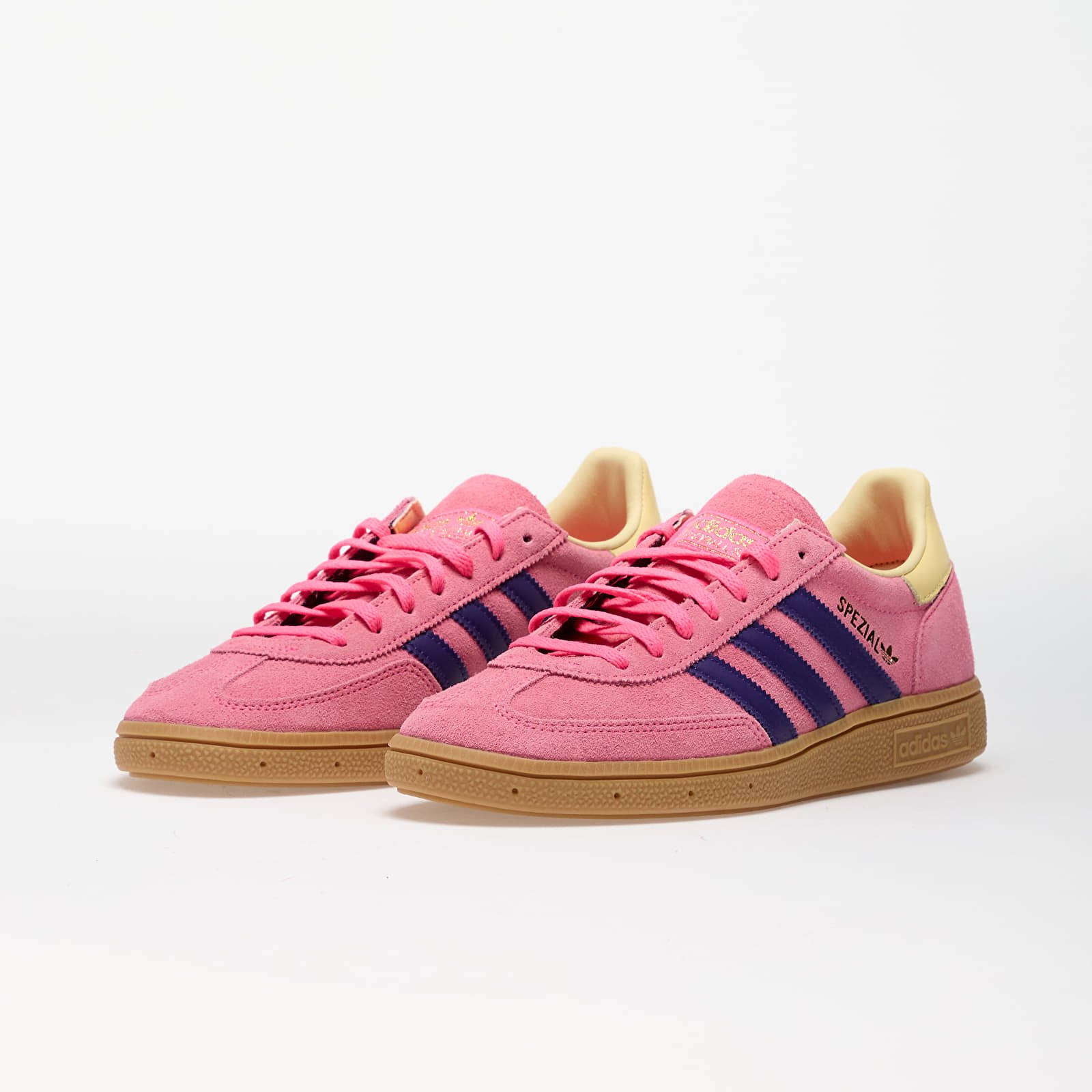 Women's sneakers and shoes adidas Handball Spezial W Lucid Pink/ Core Purple/ Almost Yellow