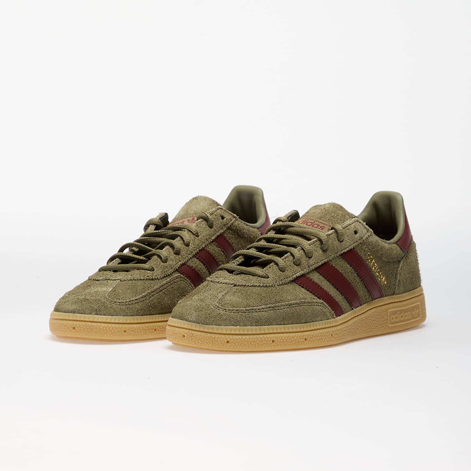 Men's sneakers and shoes adidas Handball Spezial Focus Olive/ Fox Brown/ Gum