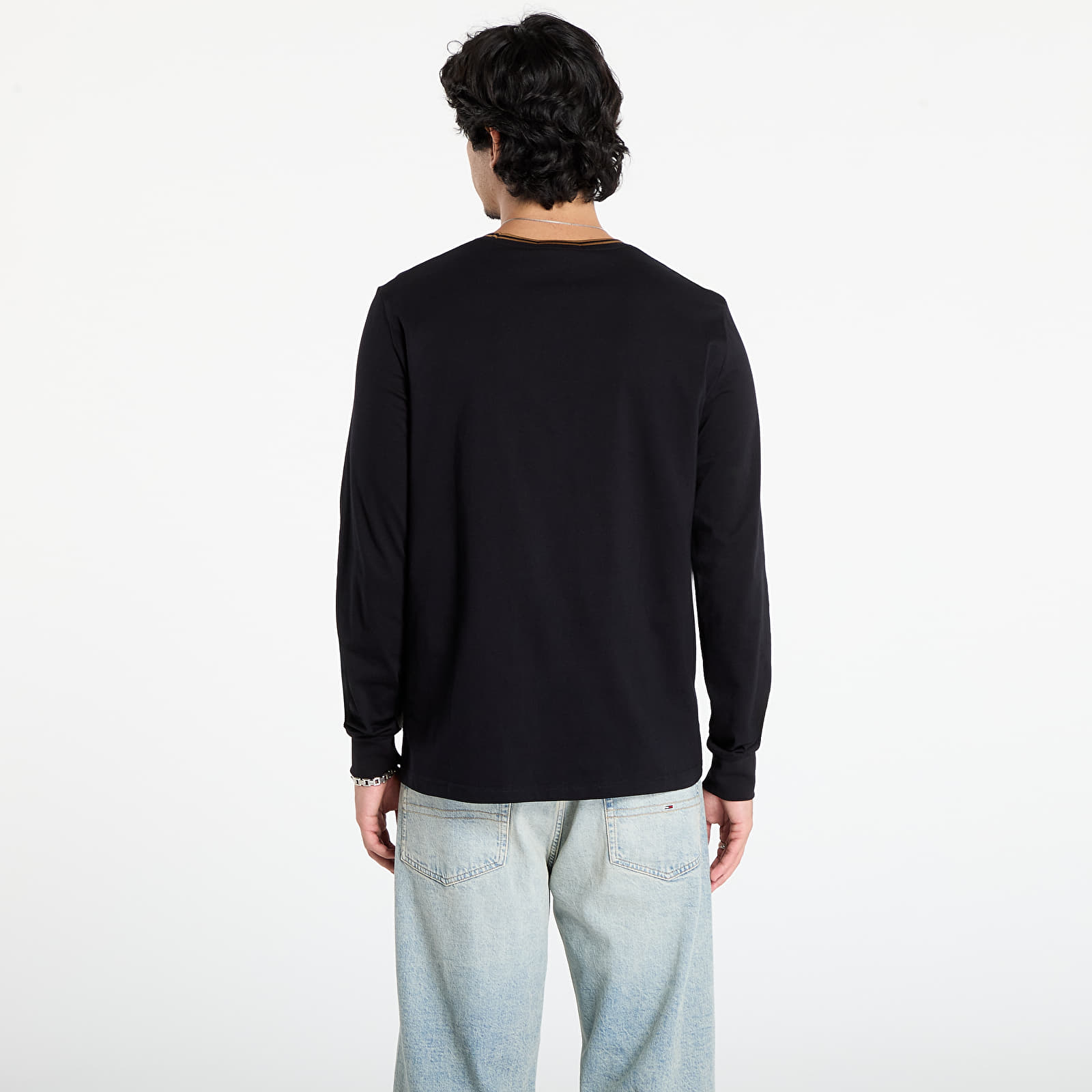 T-shirts til mænd FRED PERRY Ls Twin Tipped T-Shirt Black