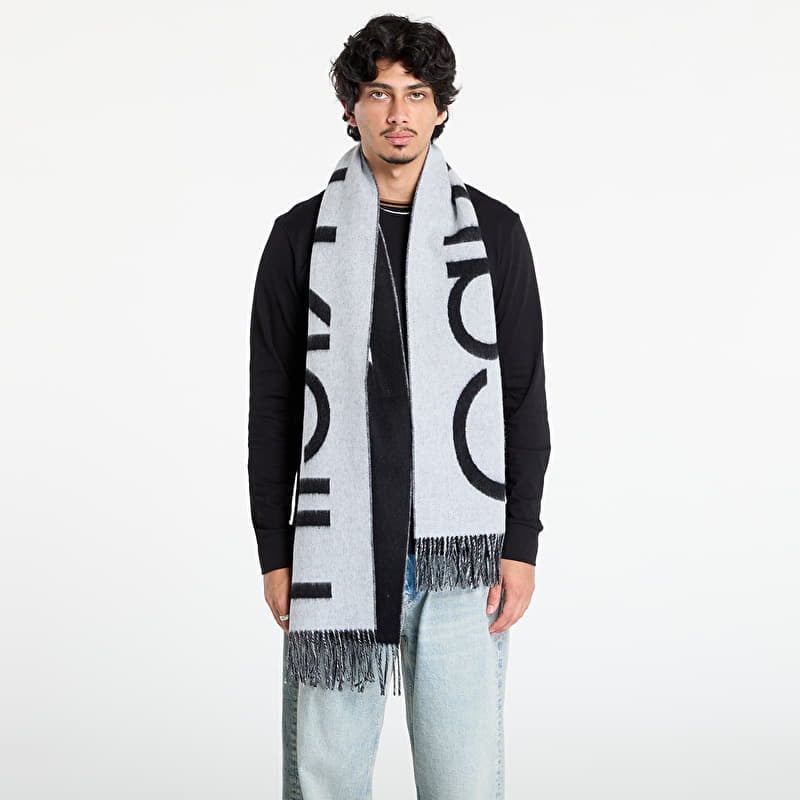 Scarf Calvin Klein Bold Logo Brushed Scarf Black