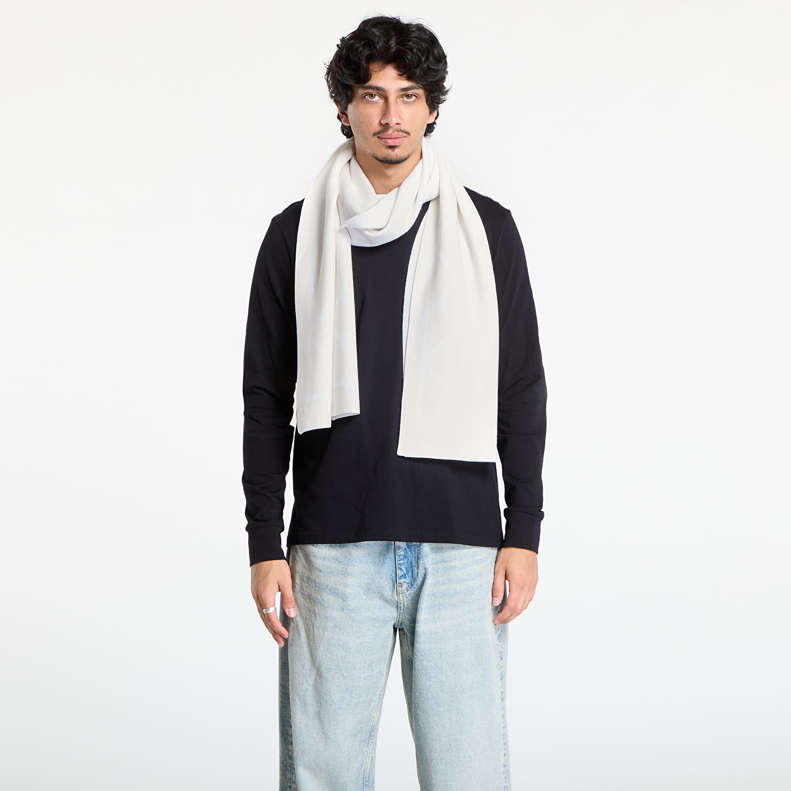 Men's scarves Calvin Klein Emblem Aop Jcq Fine Scarf Khaki