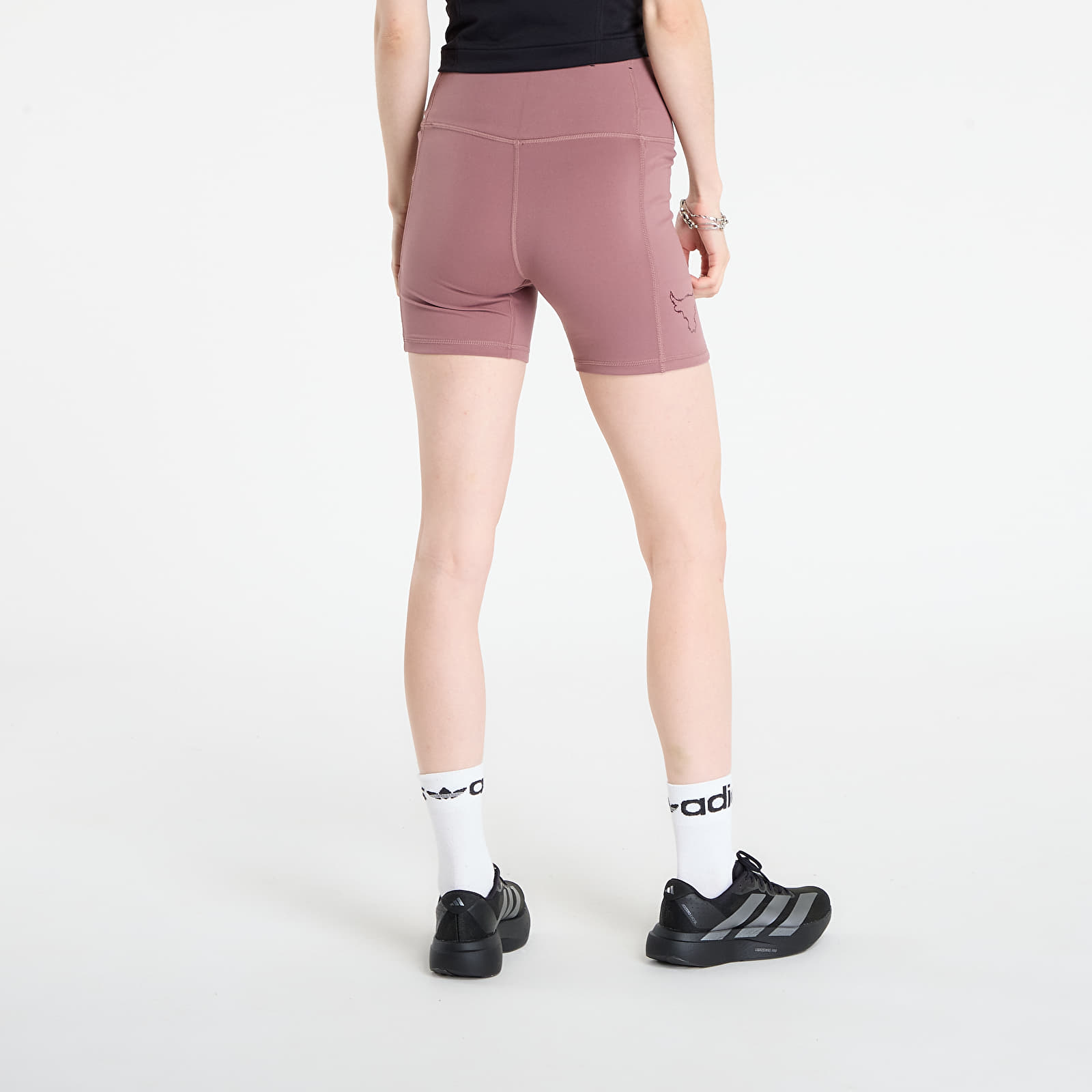 Shorts voor dames Under Armour Project Rock Middie Short Maroon
