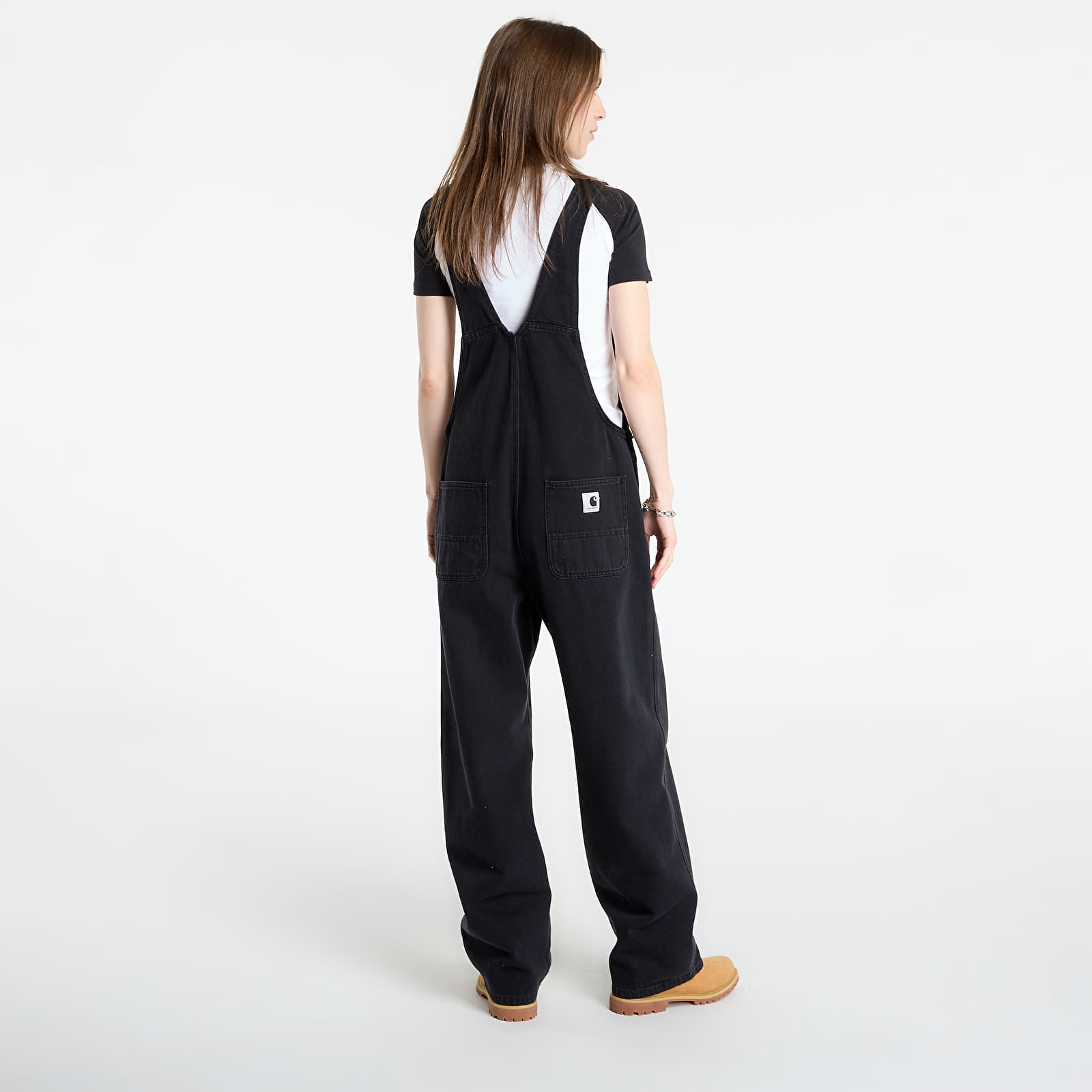 Women's jeans Carhartt WIP W' Bib Overall Straight Black Stone Washed