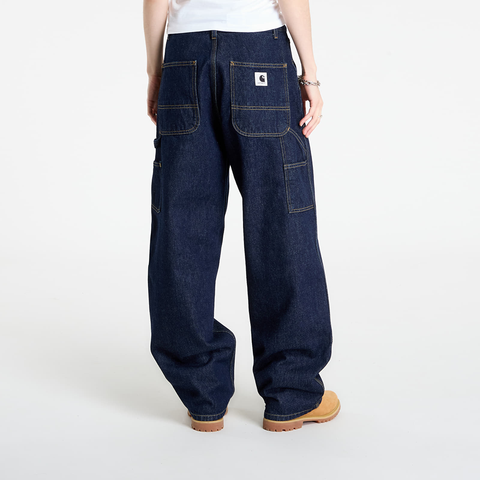 Jeans voor dames Carhartt WIP W' Brandon Double Knee Pant Blue Rinsed