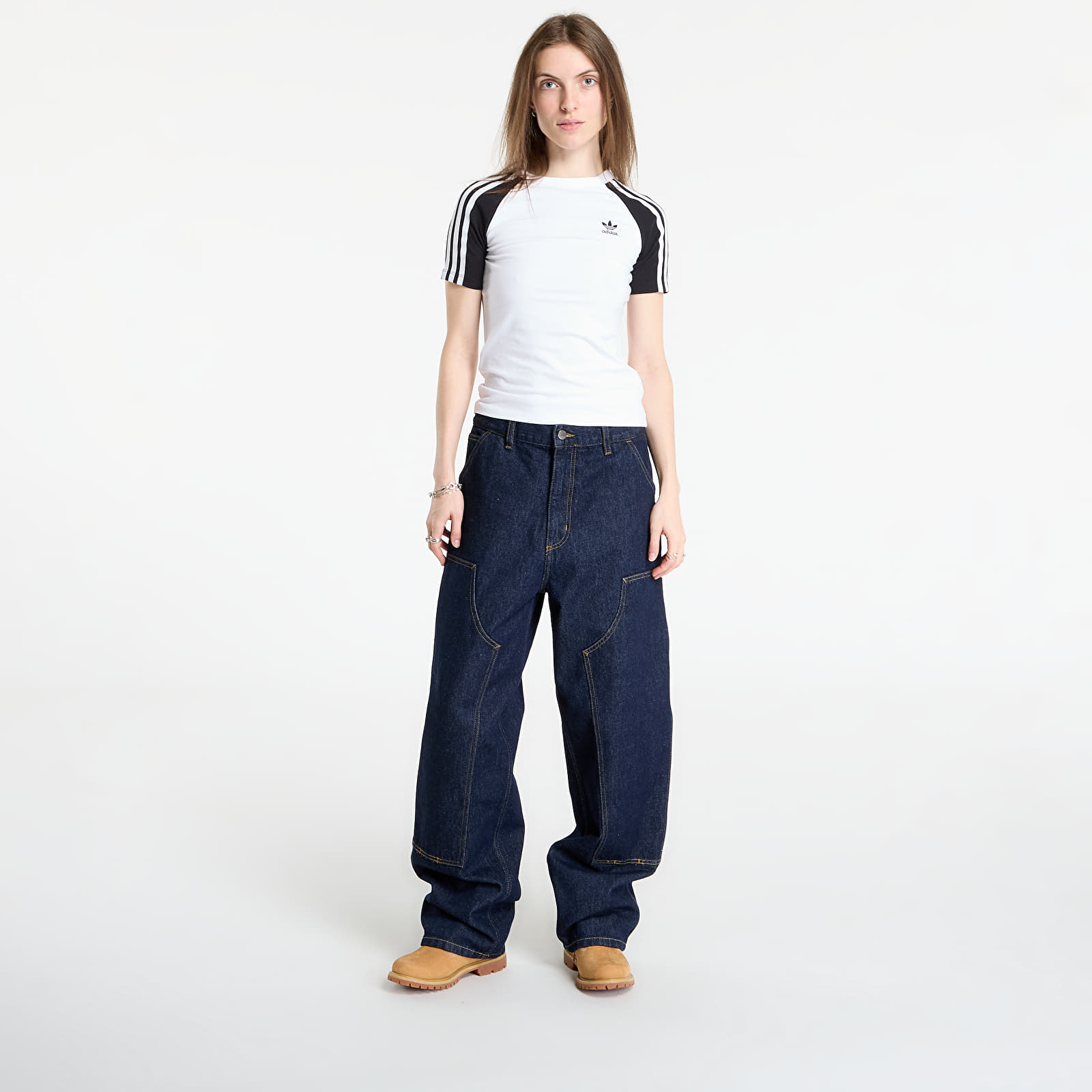 Jeans voor dames Carhartt WIP W' Brandon Double Knee Pant Blue Rinsed