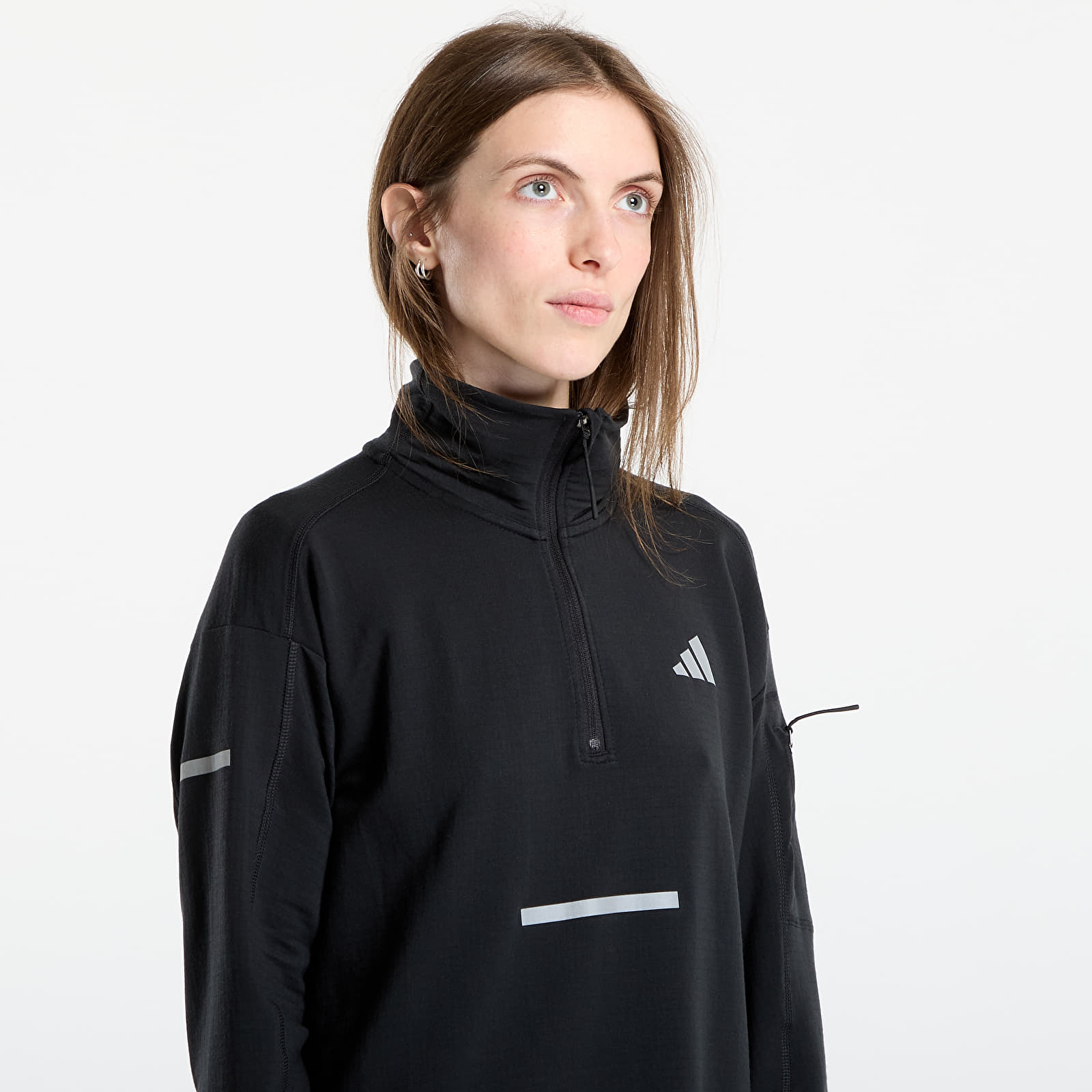 Women's Sweatshirts adidas Adi365 Running CLIMAWARM+ Half-Zip Black
