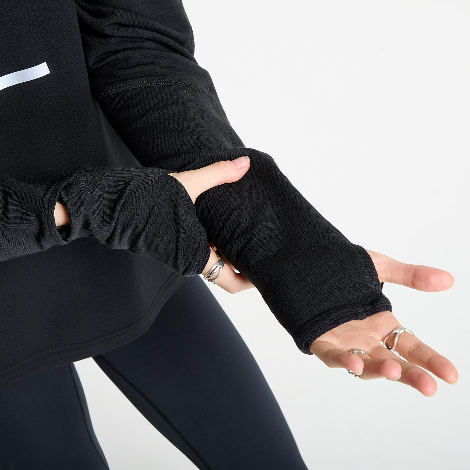 Women's Sweatshirts adidas Adi365 Running CLIMAWARM+ Half-Zip Black