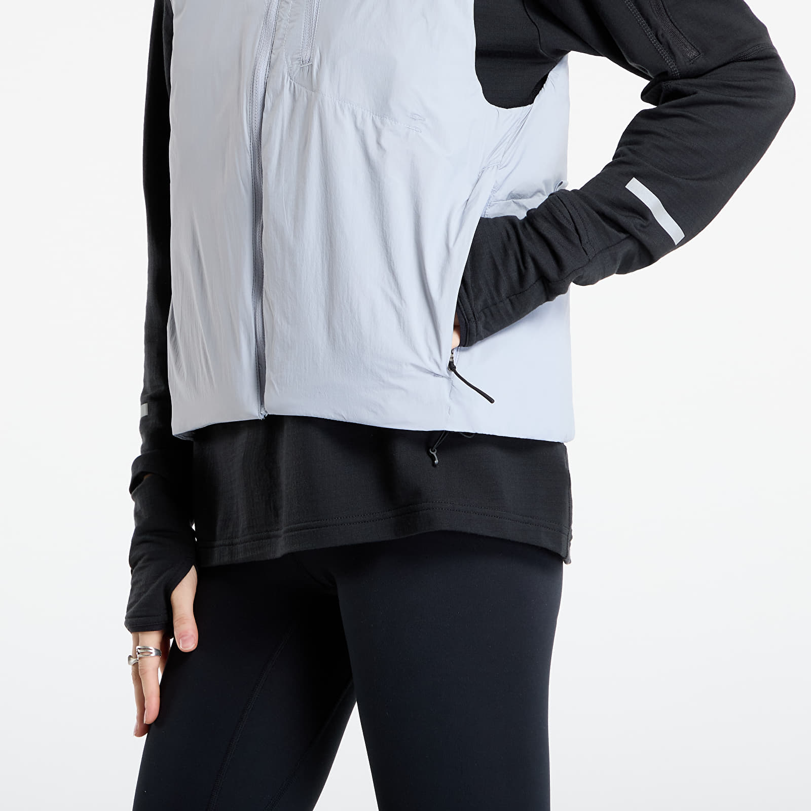 Women's cardigans adidas Adi365 Running CLIMAWARM Vest Halo Silver