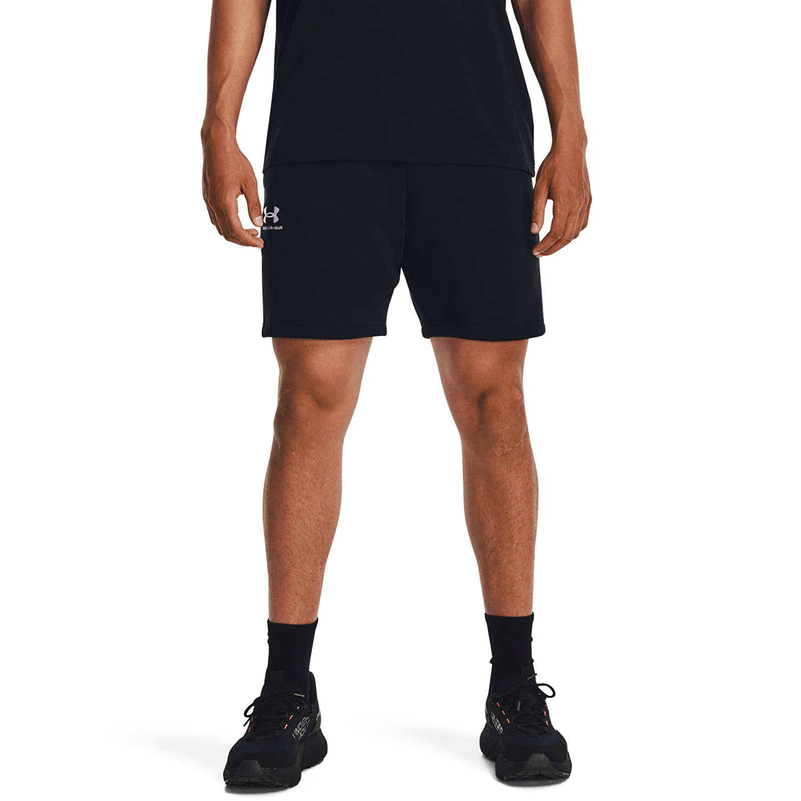 Pantaloncini uomo Under Armour Essential Fleece Shorts Black