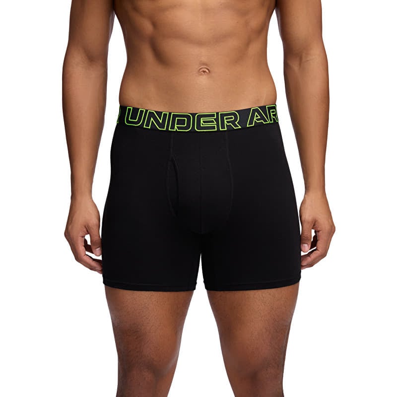 Boxershorts Under Armour Perf Cotton 6In - 3-Pack Black