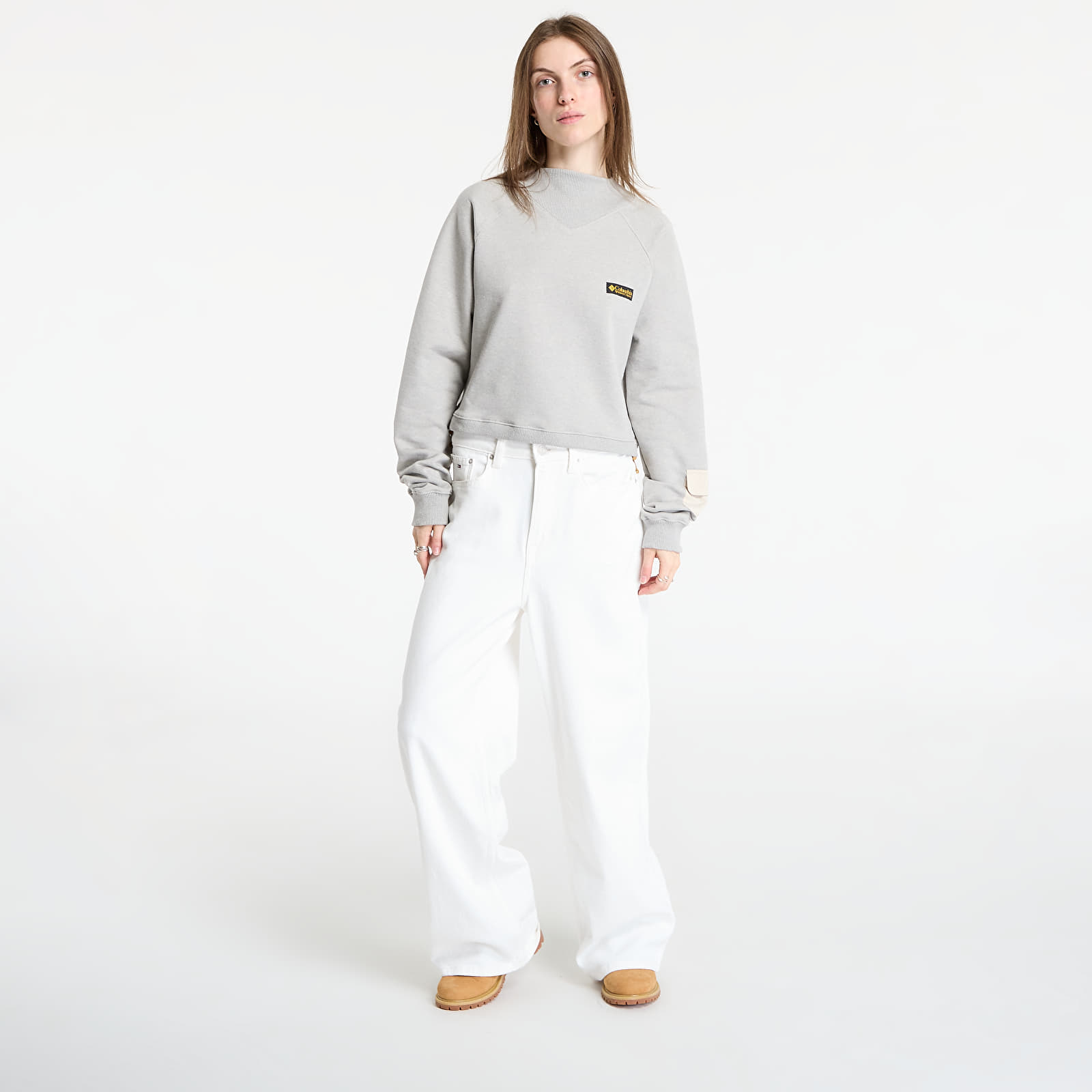Felpe con cappuccio donna Columbia High Cascadesâ„¢ Crop French Terry LS Dark Stone