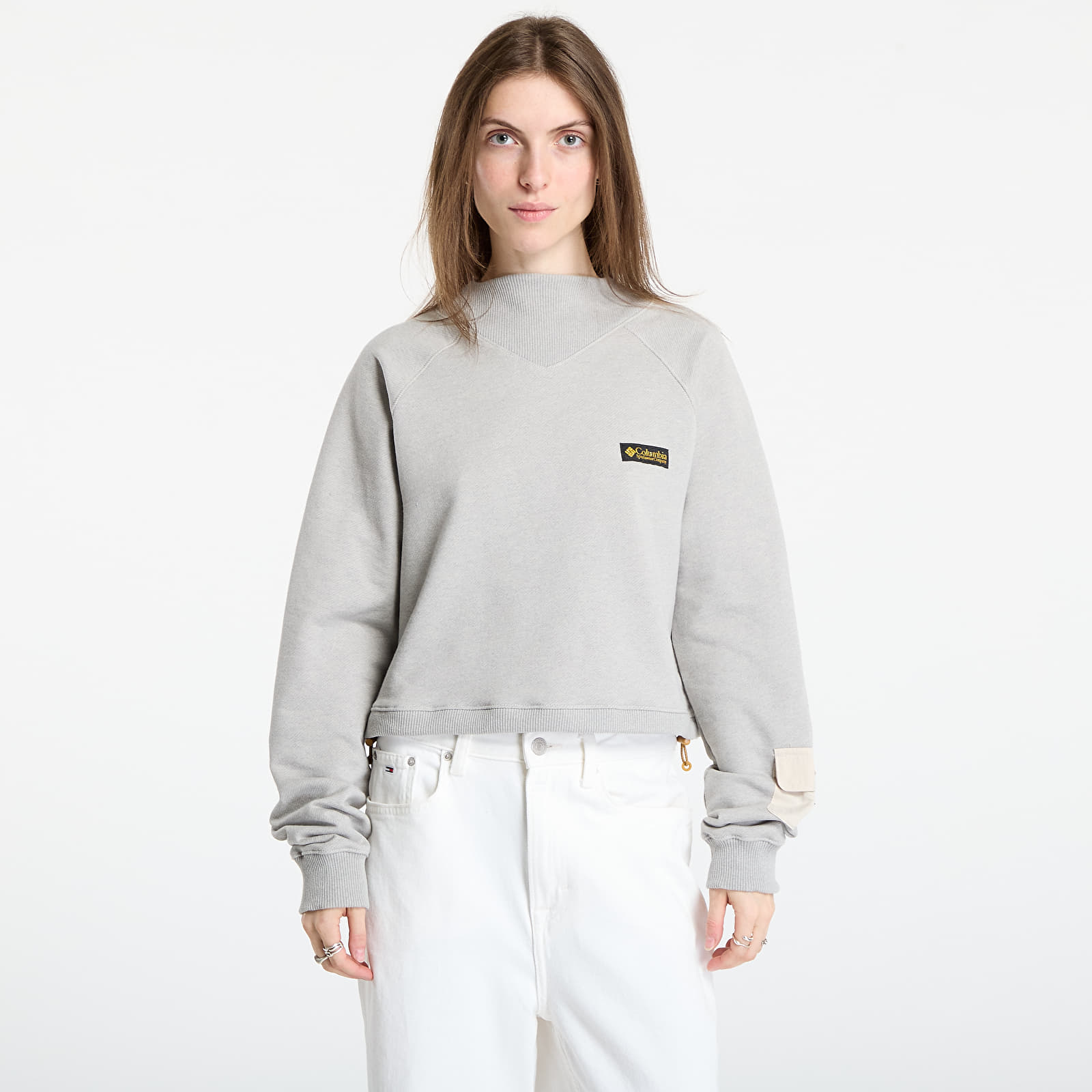 Felpe con cappuccio donna Columbia High Cascadesâ„¢ Crop French Terry LS Dark Stone