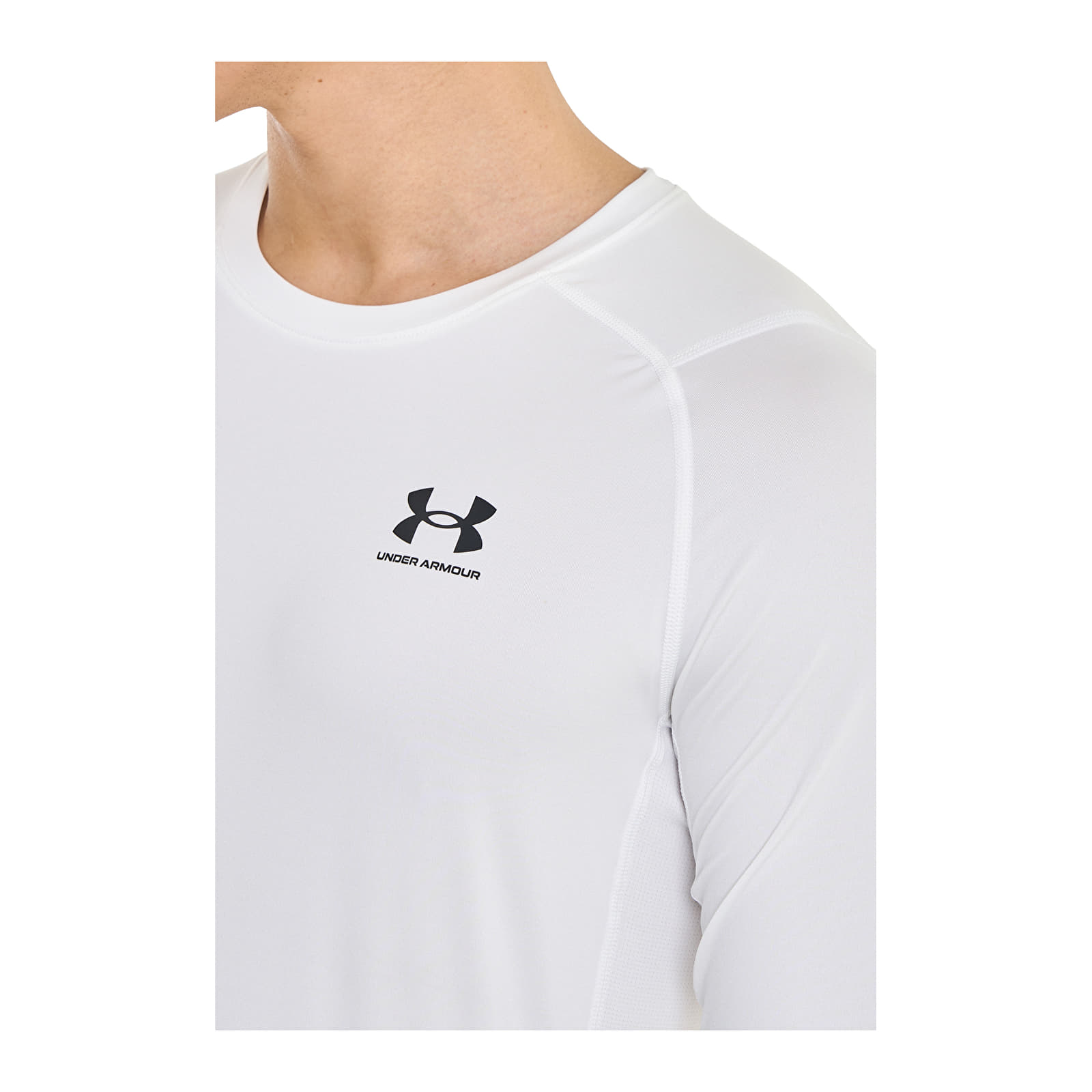 Meeste T-särgid Under Armour Hg Armour Comp Ls White