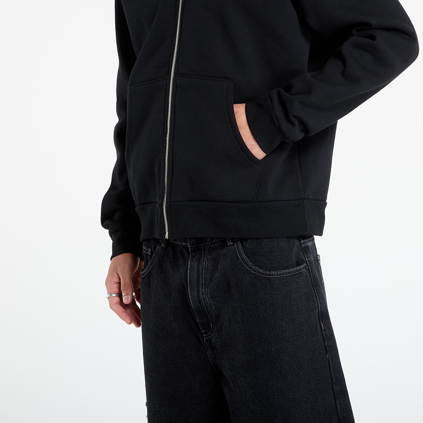 Felpe con cappuccio uomo OBEY Gaze Extra Heavy Zip Hood Black