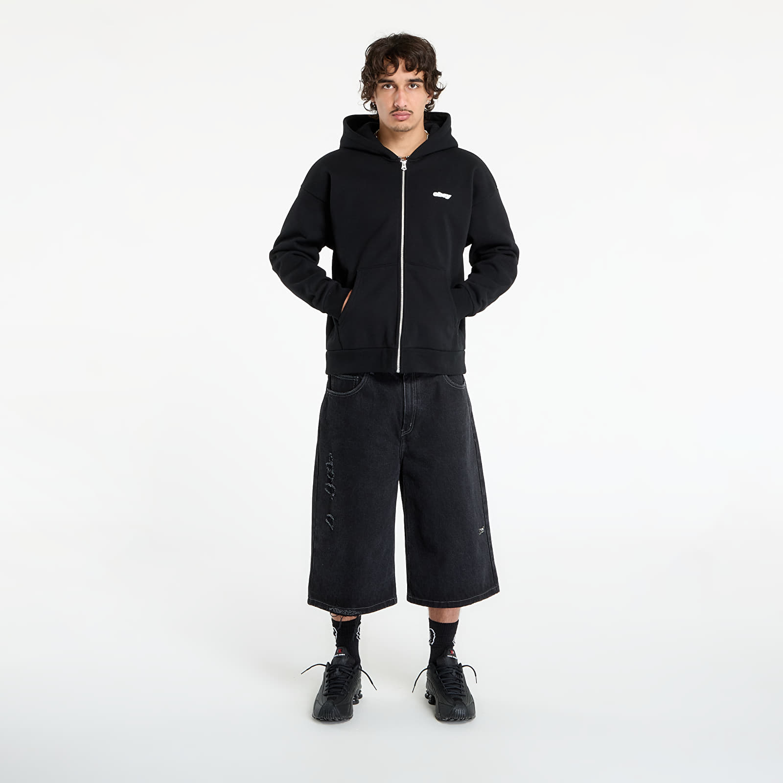 Felpe con cappuccio uomo OBEY Gaze Extra Heavy Zip Hood Black