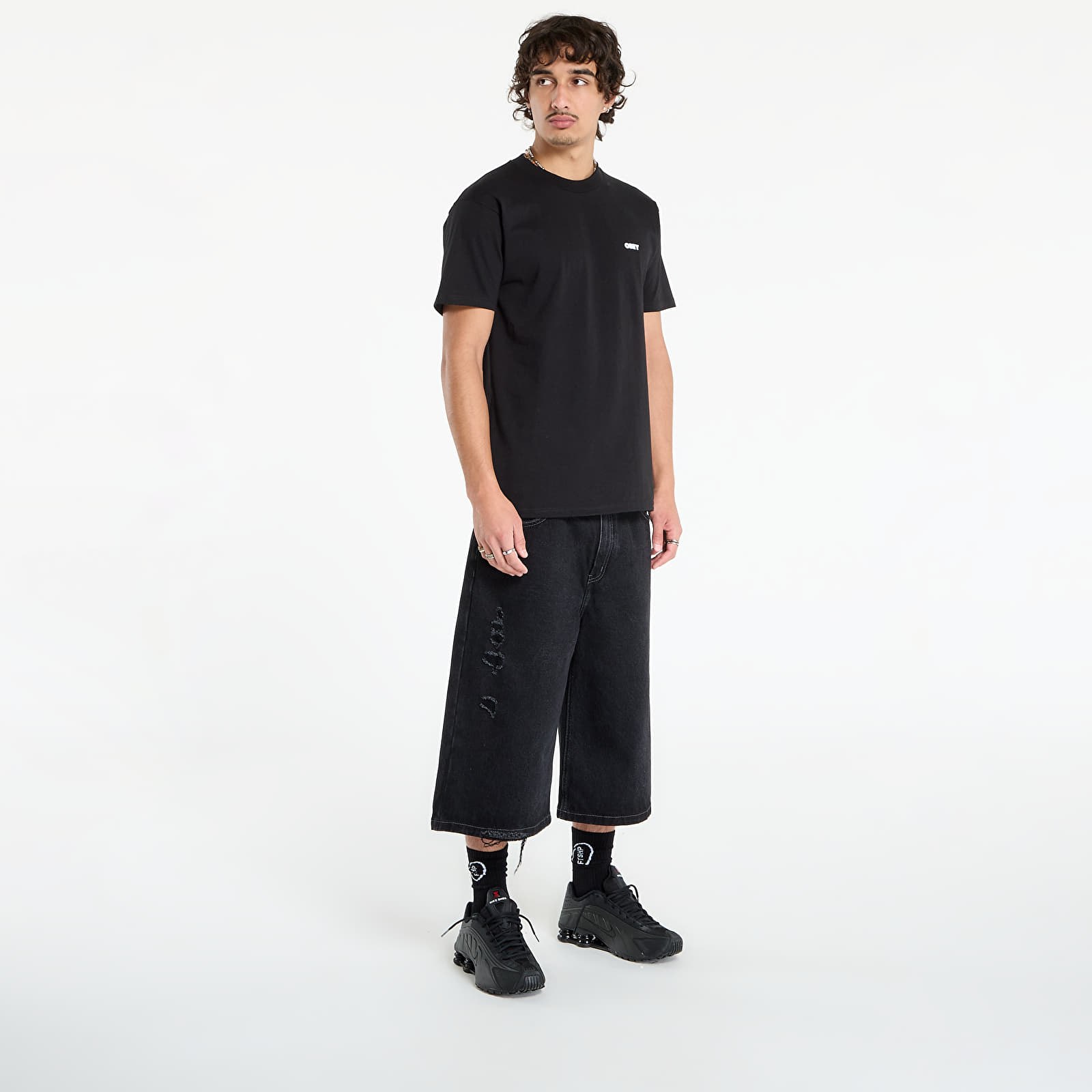 Muške majice kratkih rukava OBEY Art Studio Flowers Tee Black