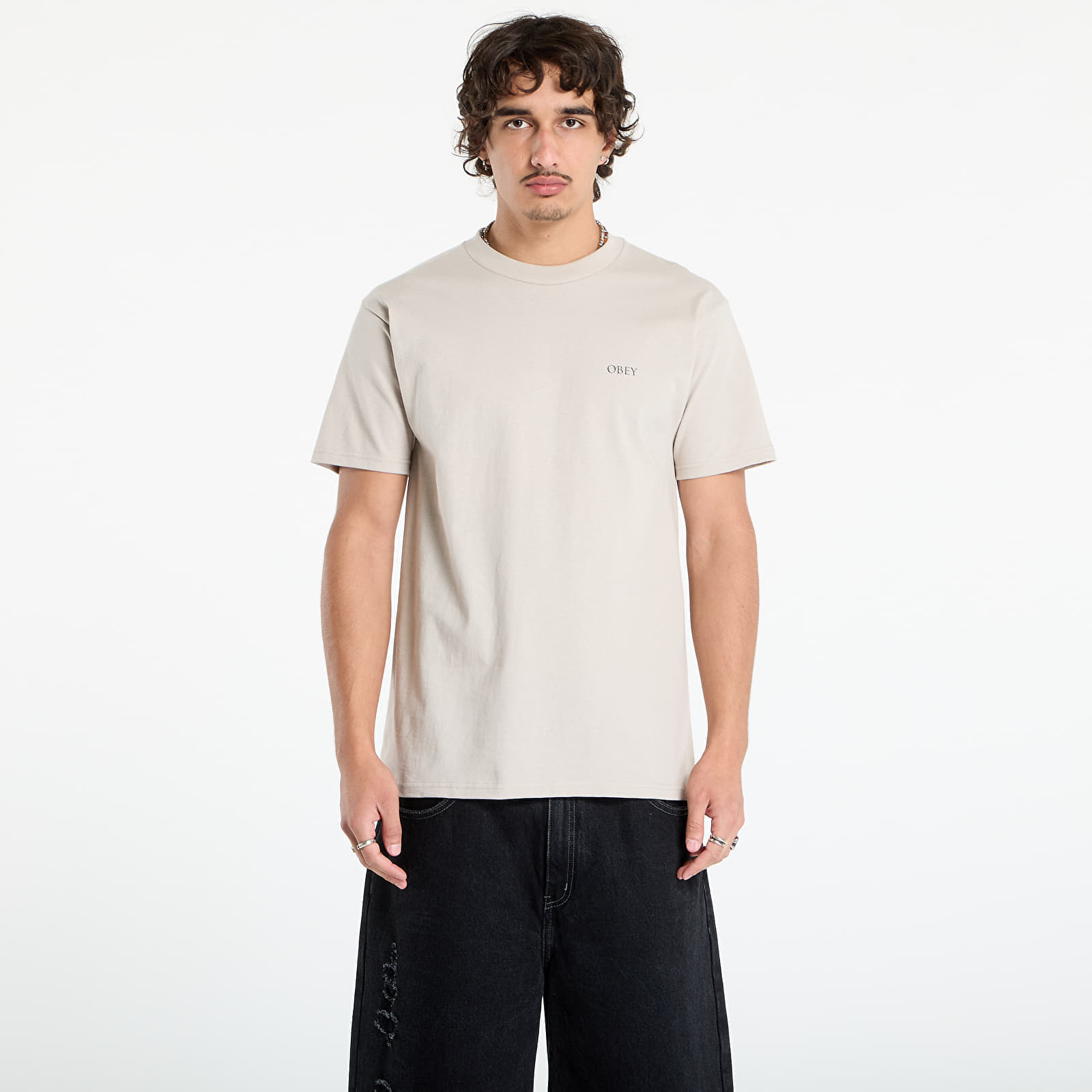 Μπλουζάκι OBEY Peace & Justice Statue Silver Grey XXL