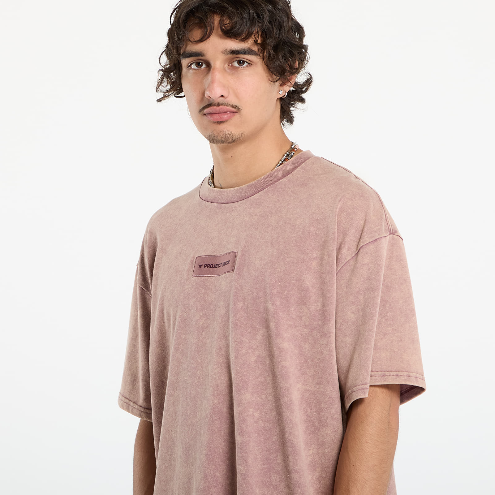 Muške majice kratkih rukava Under Armour Project Rock Hwt OS Tee Maroon