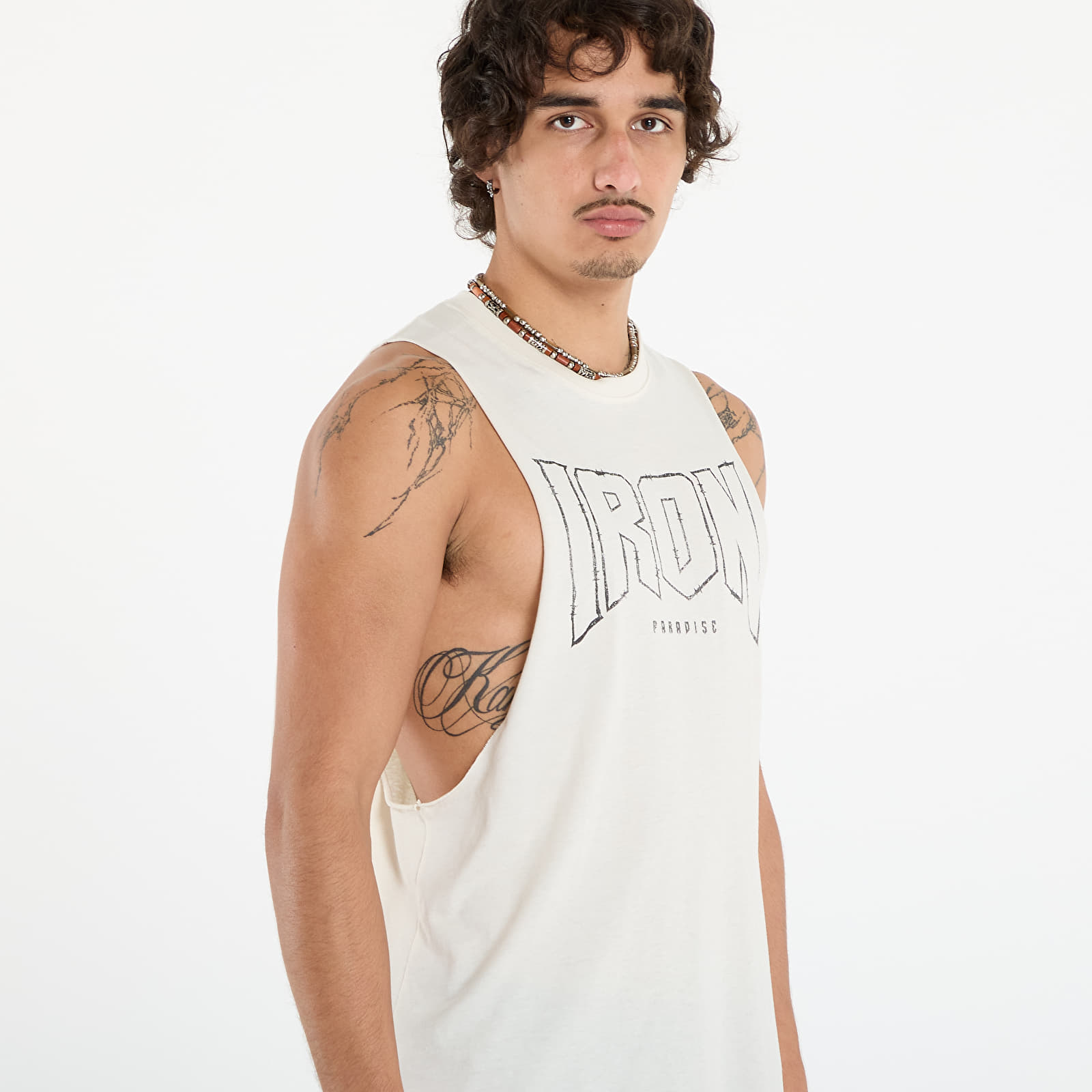 Men's tank tops Under Armour Project Rock Tank Beige