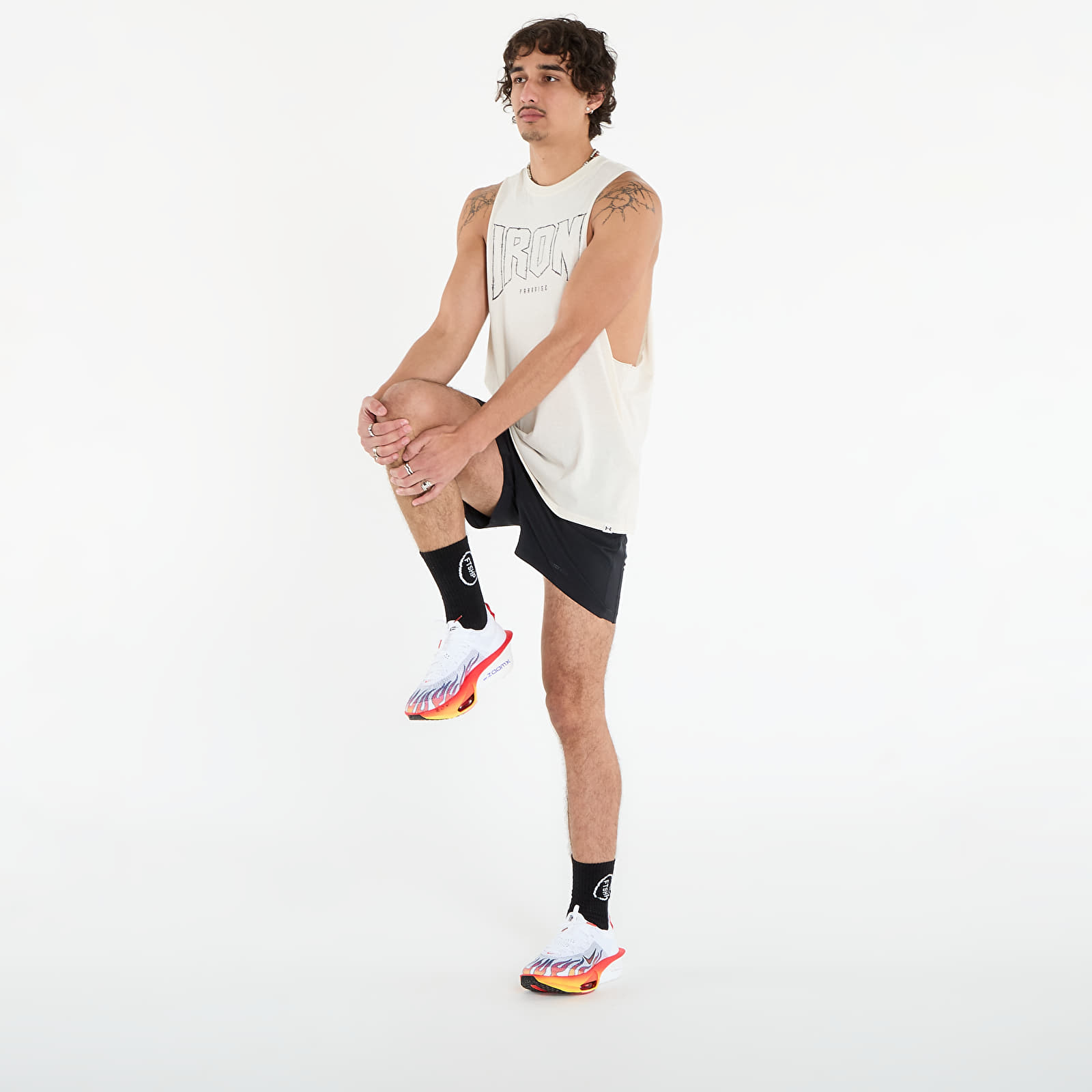 Men's tank tops Under Armour Project Rock Tank Beige