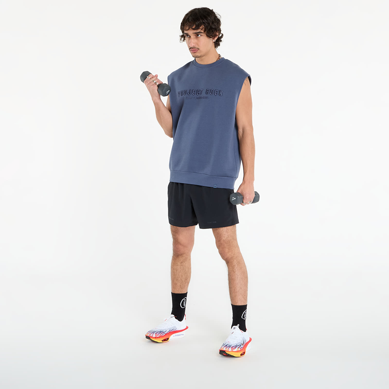 Men's tank tops Under Armour Project Rock Icon Sleeveless Grey
