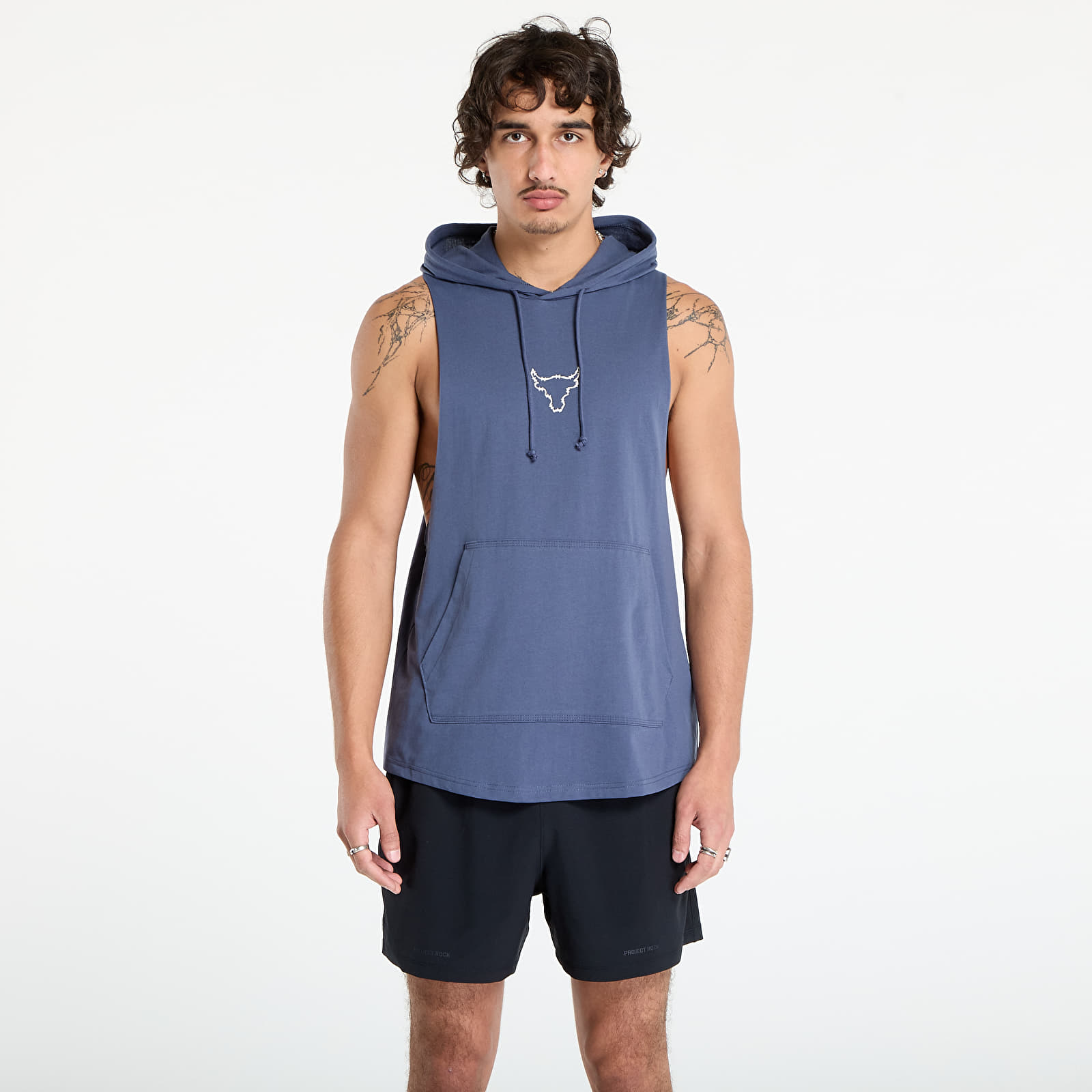 Men's T-shirts Under Armour Project Rock Q3PO SL Hoodie Grey