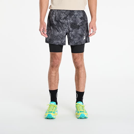 adidas Own The Run Spray Dye 2-In-1 Short Grey Four/ Black