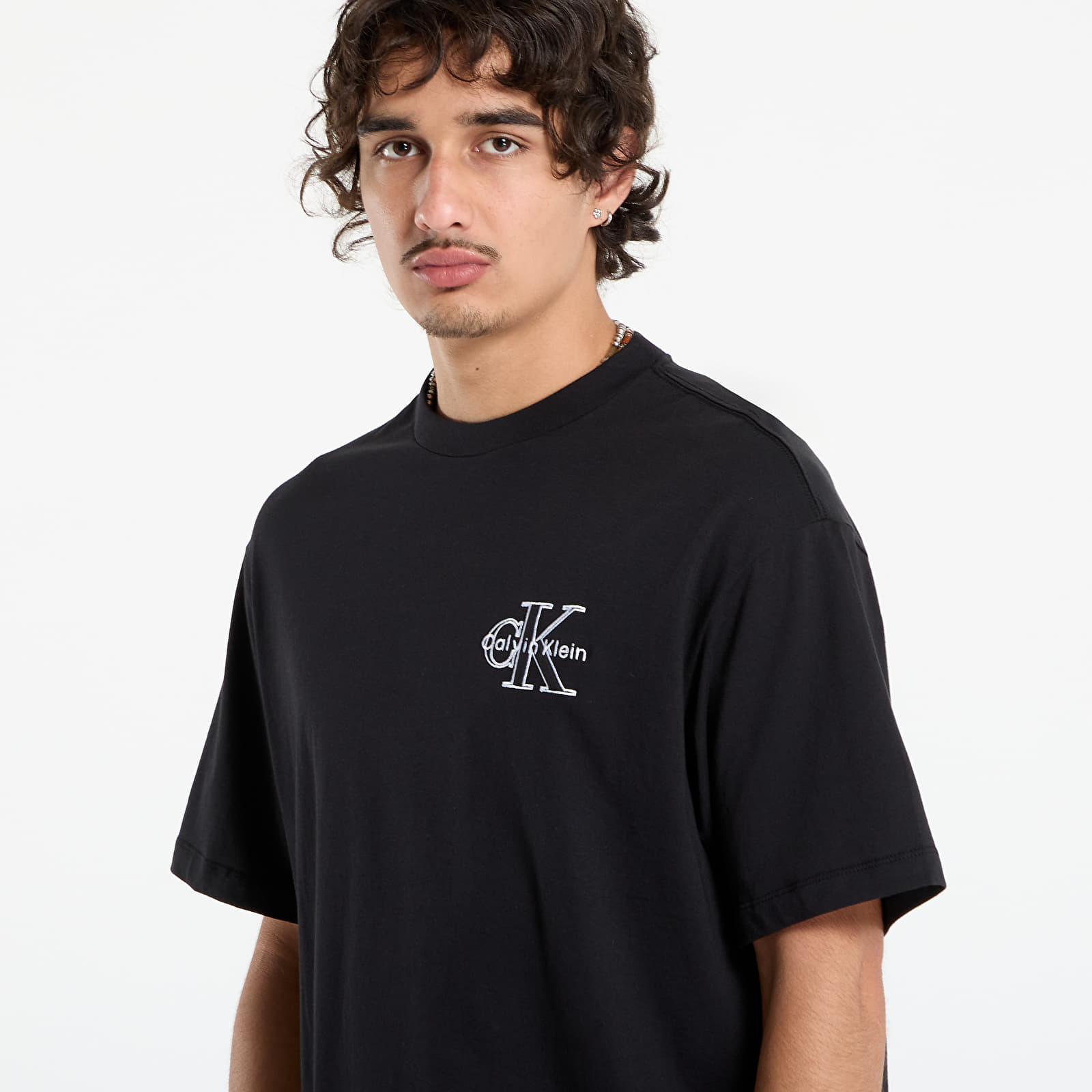 Muške majice kratkih rukava Calvin Klein Jeans Ss 30S Micro Monolog Graphic Tee Black