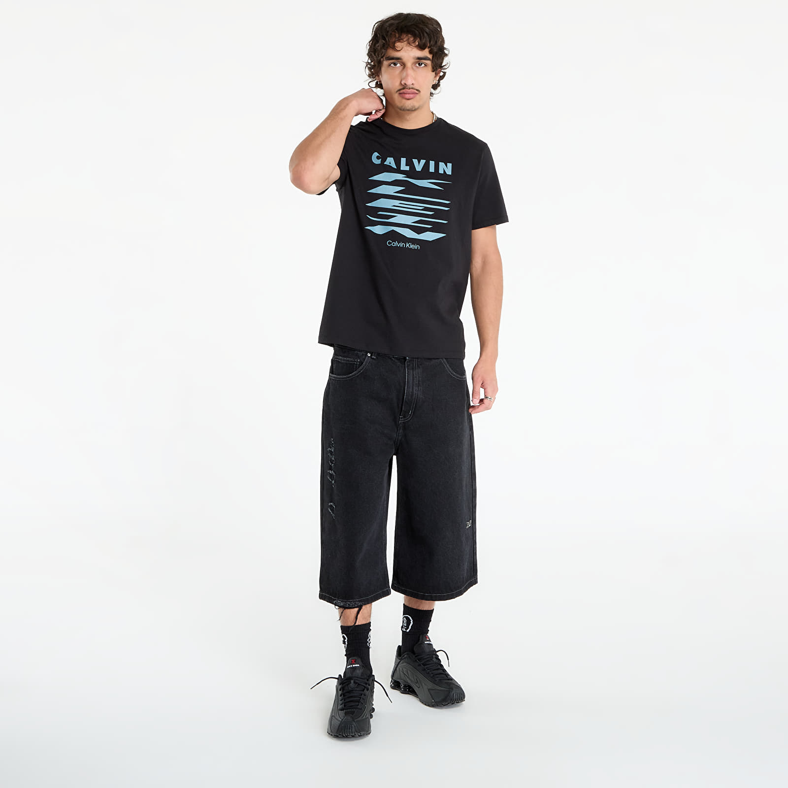 Muške majice kratkih rukava Calvin Klein Jeans SS Graphic Tee Black
