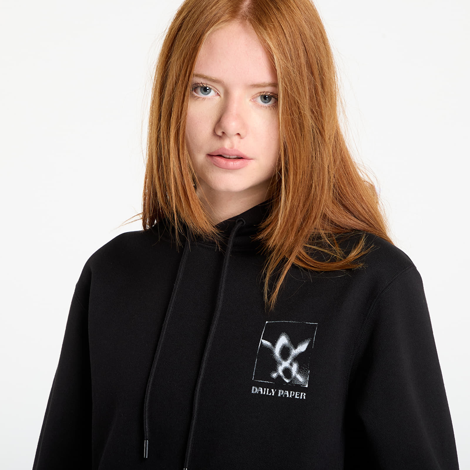 Women's Sweatshirts Daily Paper Shadow Grid Hoodie Black