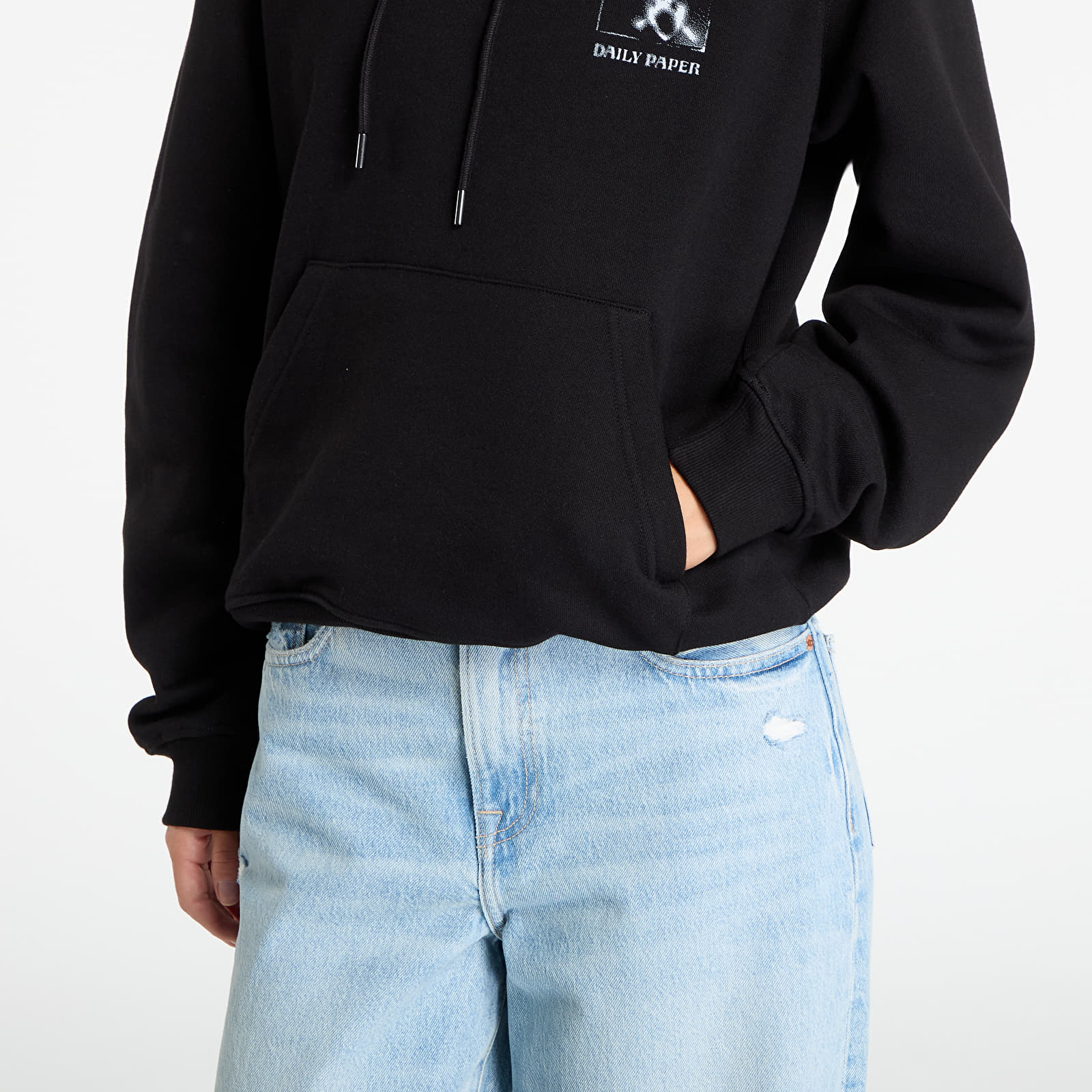 Women's Sweatshirts Daily Paper Shadow Grid Hoodie Black