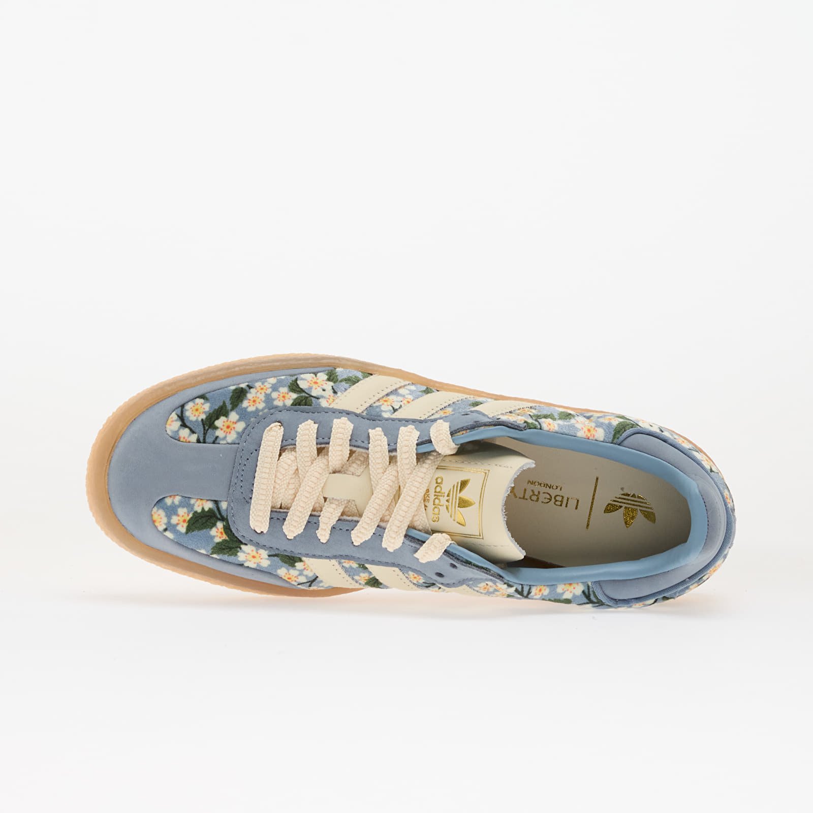 SievieŔu kedas un apavi adidas Sambae W Crew White/ Tactile Blue/ Gold Metallic