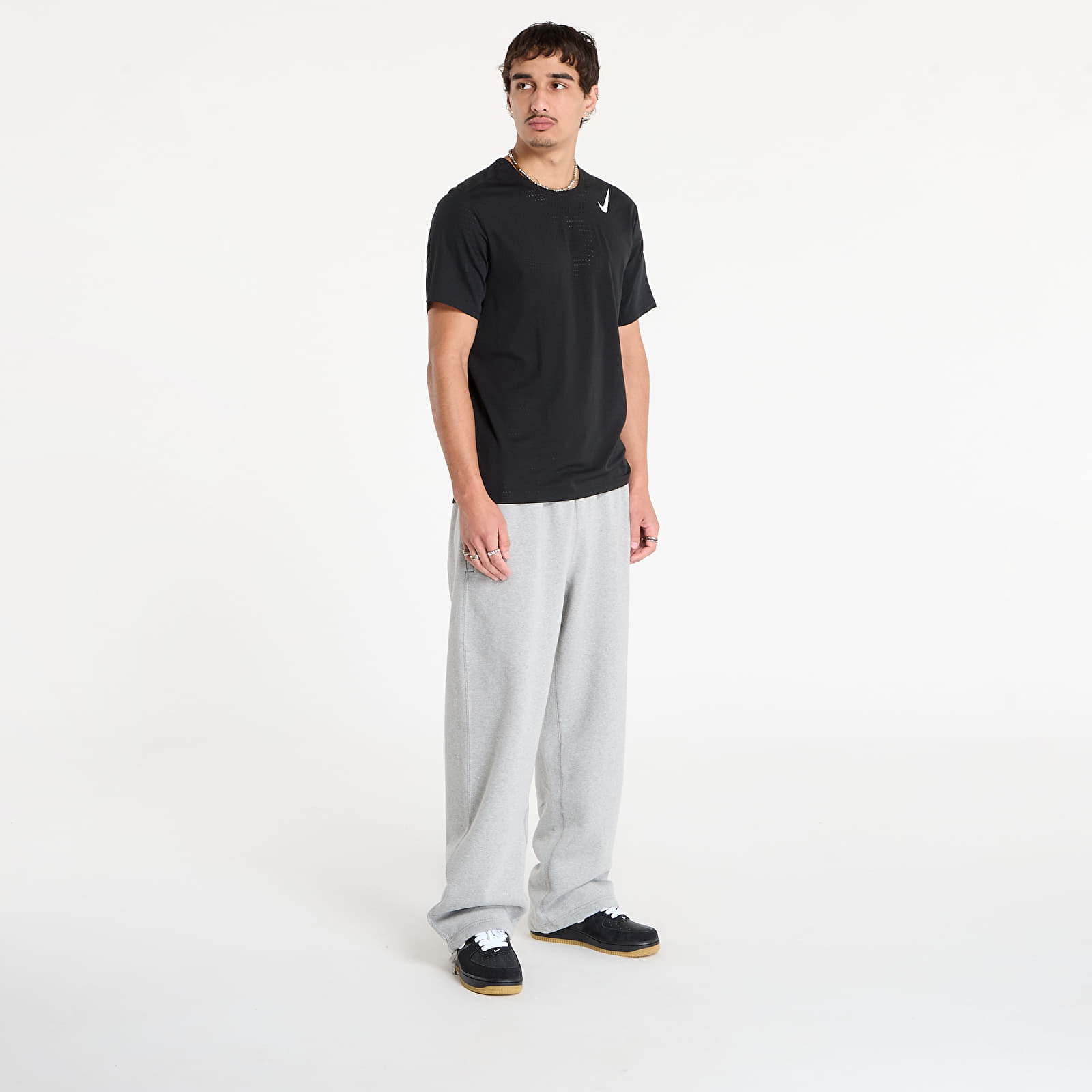 Pánská trička Nike AeroSwift Men's Dri-FIT ADV Short-Sleeve Running Top Black/ Summit White