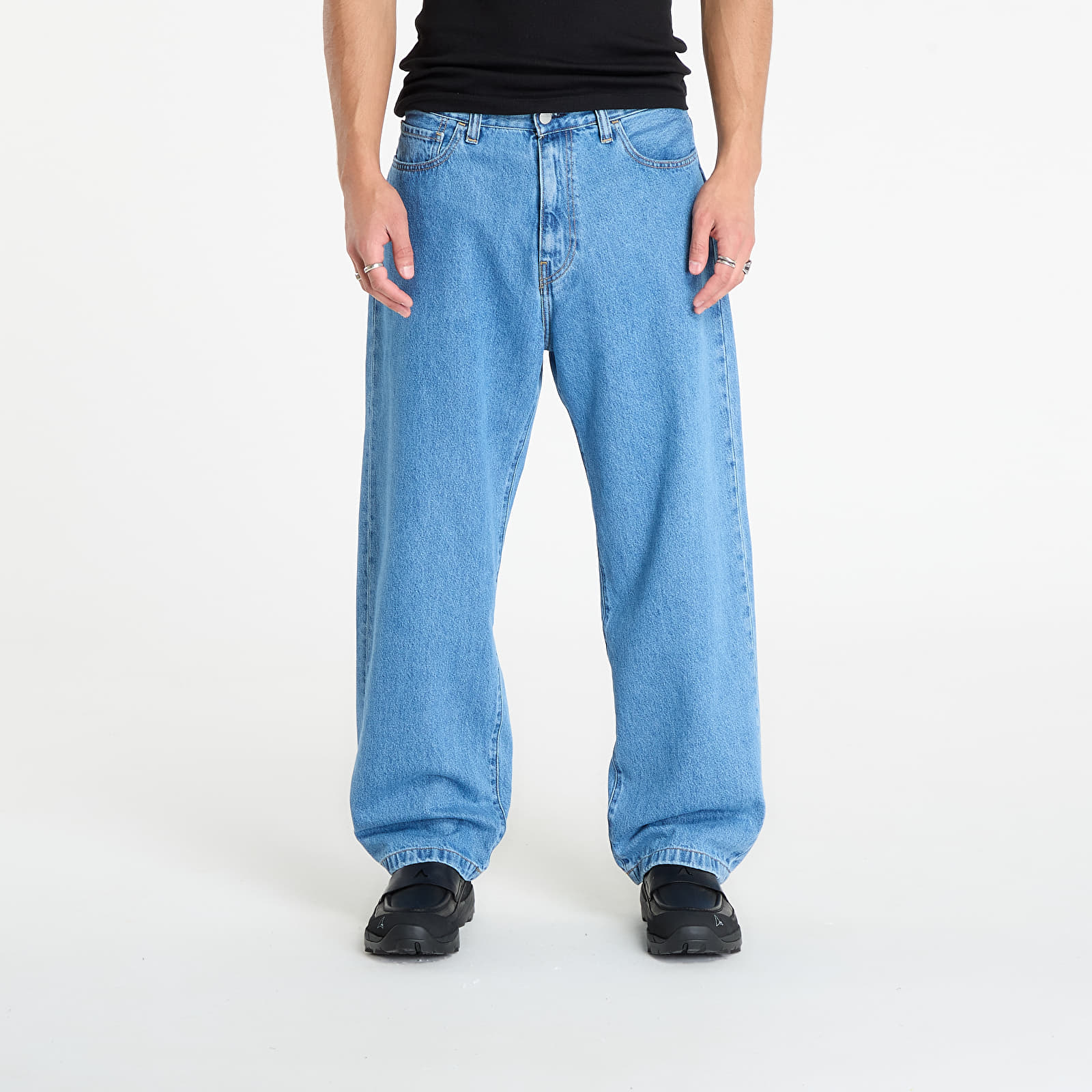 Muške traperice Carhartt WIP Landon Pant Blue Heavy Stone Wash