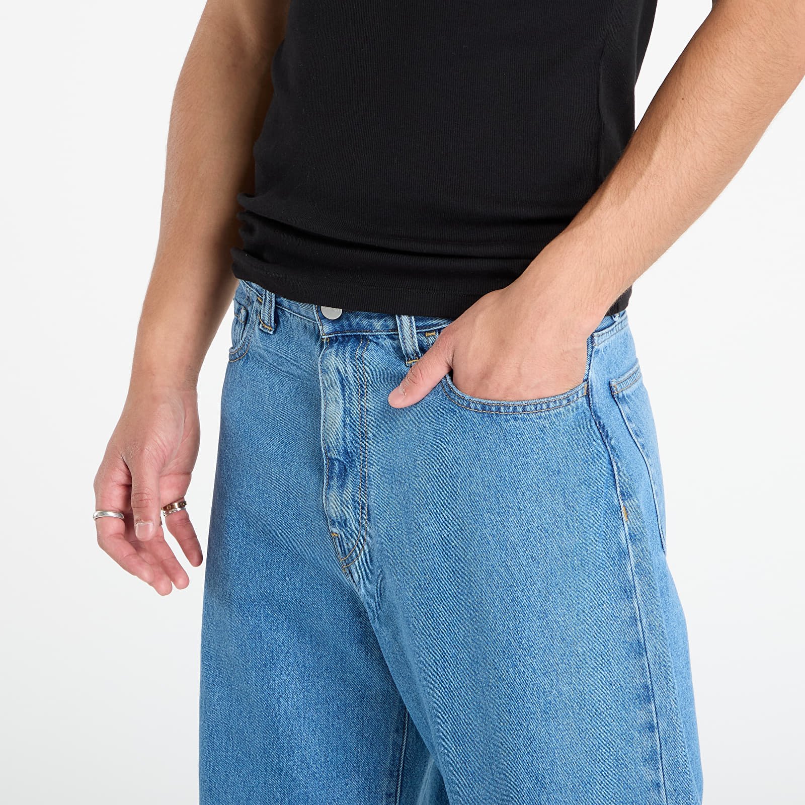 Muške traperice Carhartt WIP Landon Pant Blue Heavy Stone Wash
