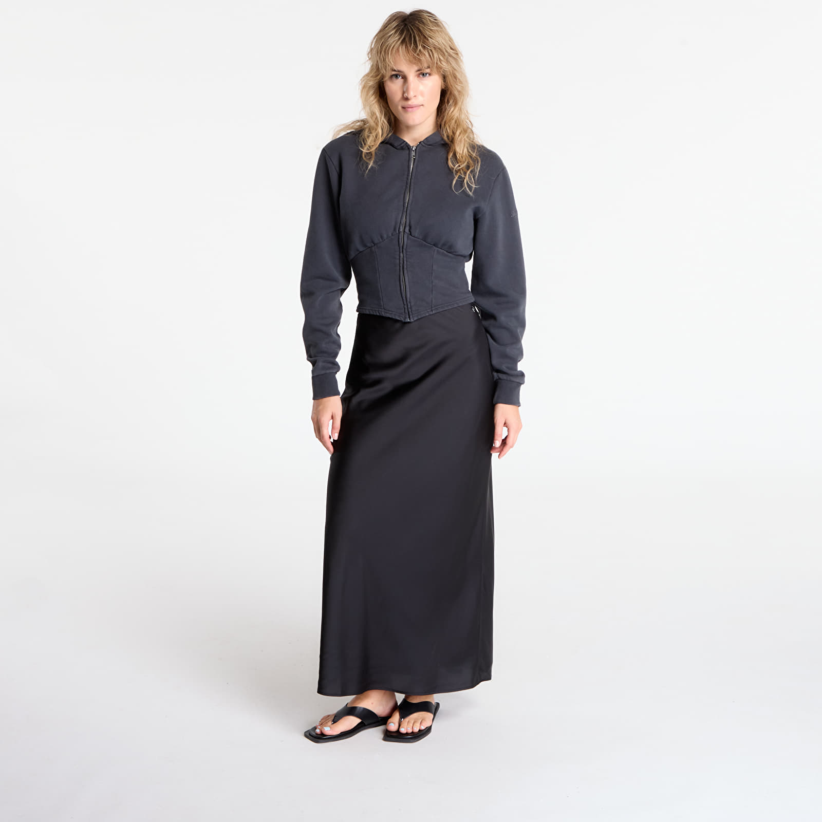 Women's skirts GUESS Sibilla Long Satin Skirt Black