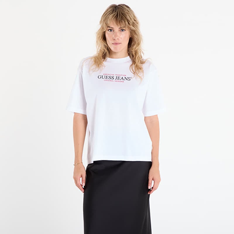 Camiseta Guess Jeans Ss Cn Os American White