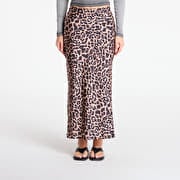 GUESS Sibilla Long Satin Skirt Leopard Print