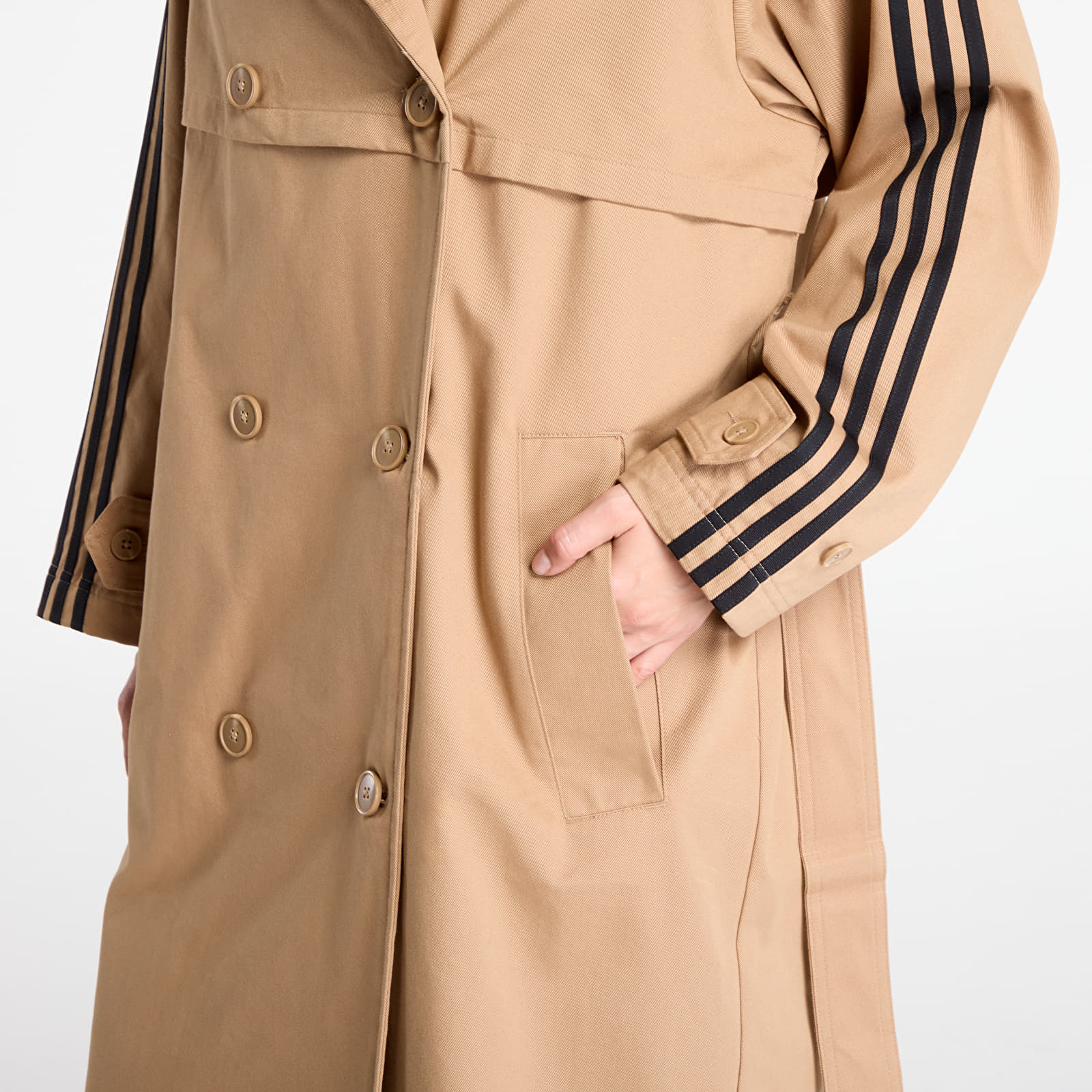 Dámské bundy adidas Adicolor Trench Coat Twill Cardboard