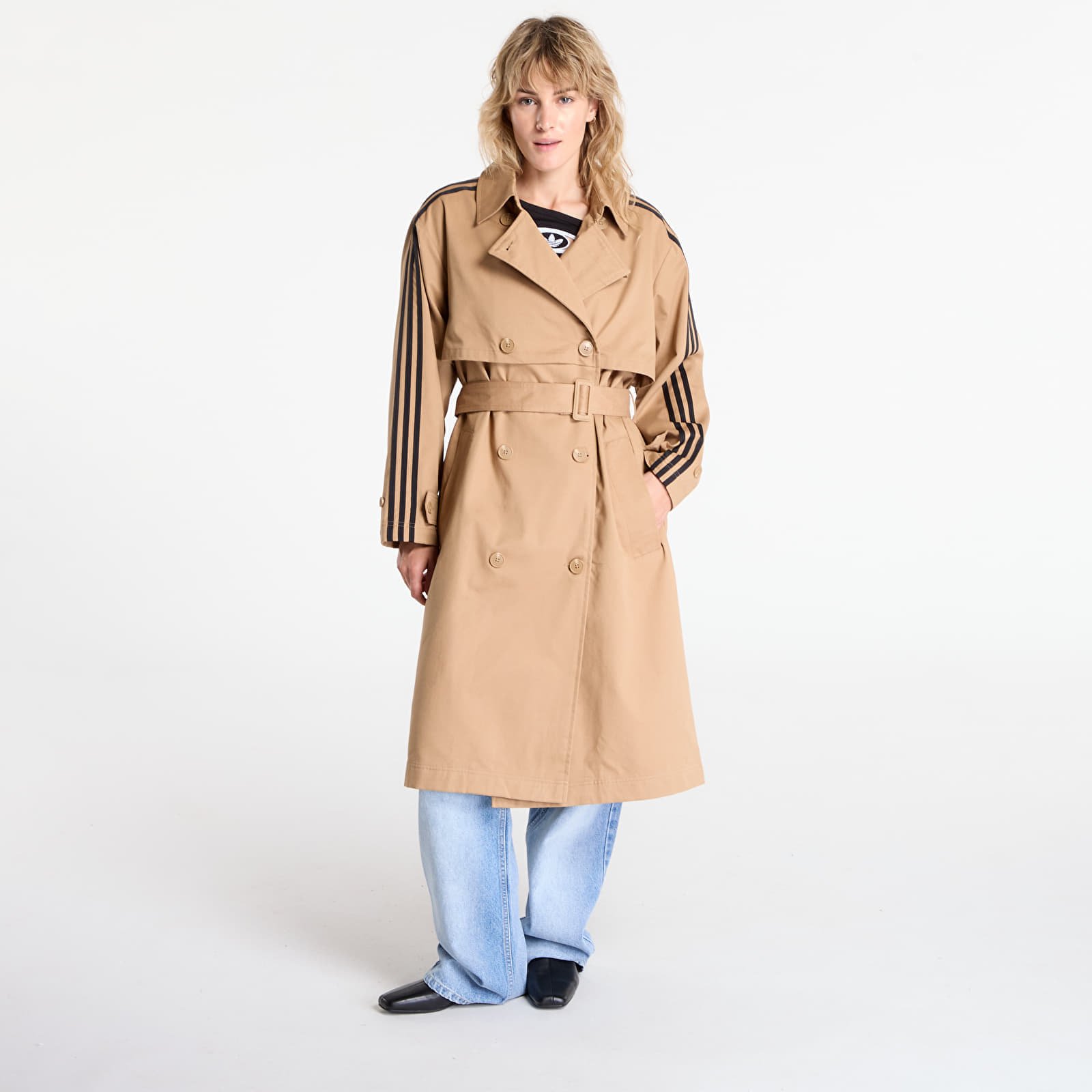 Jachetă adidas Adicolor Trench Coat Twill Cardboard XS