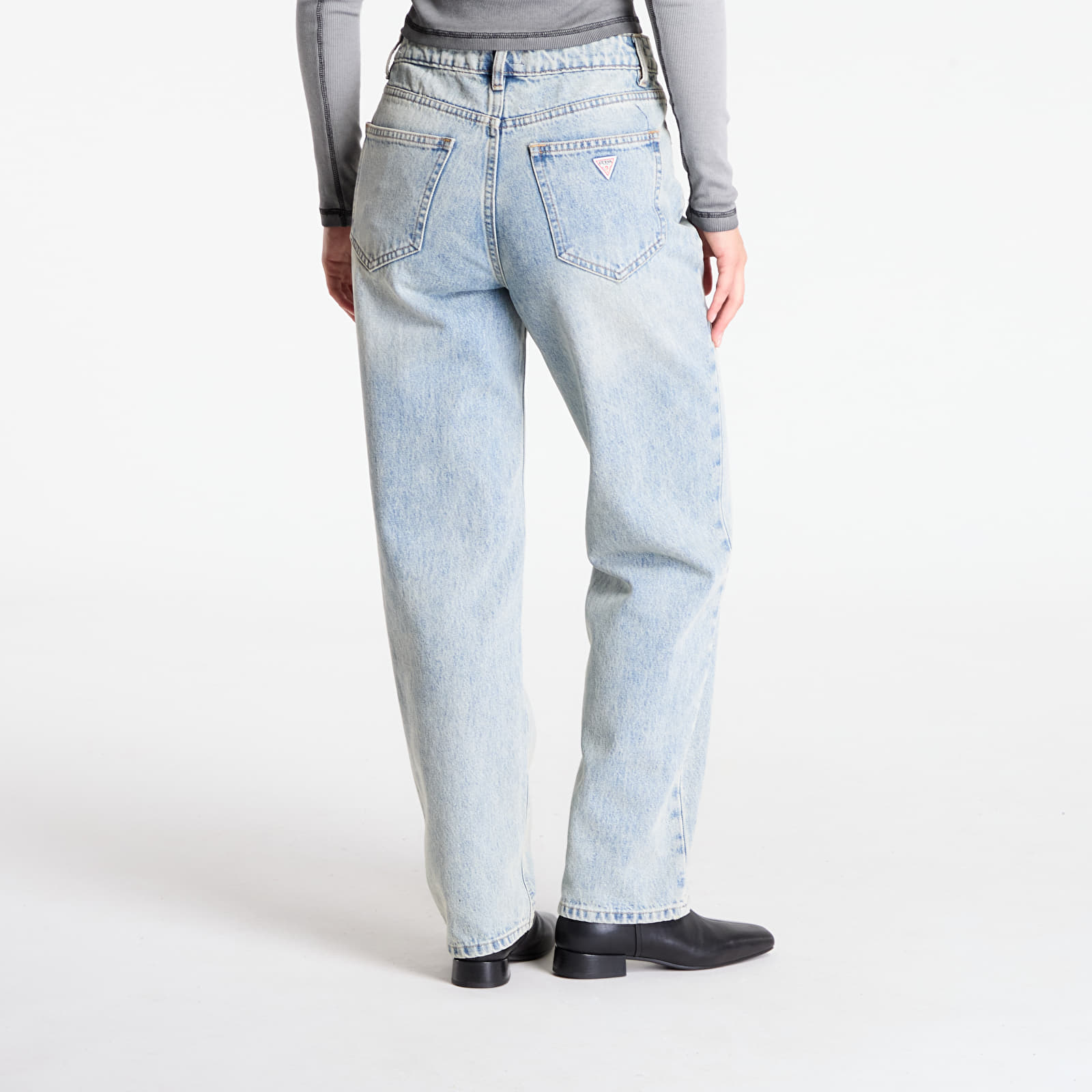 Women's Trousers Guess Originals Baggy Dad Jeans Washed Blue