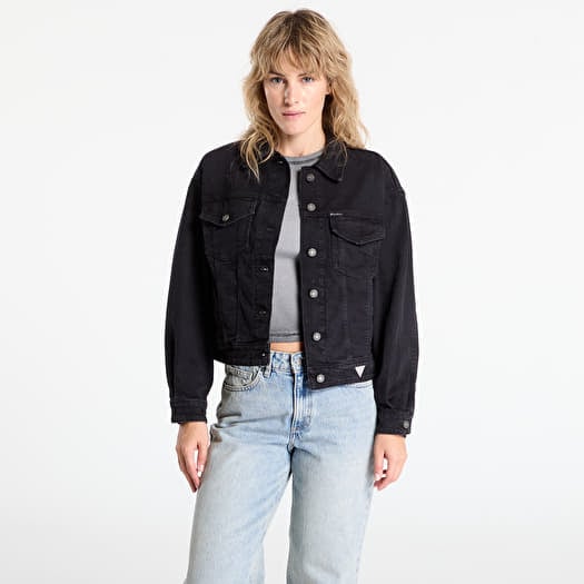 Jacket Guess Jeans Oversize Trucker Black