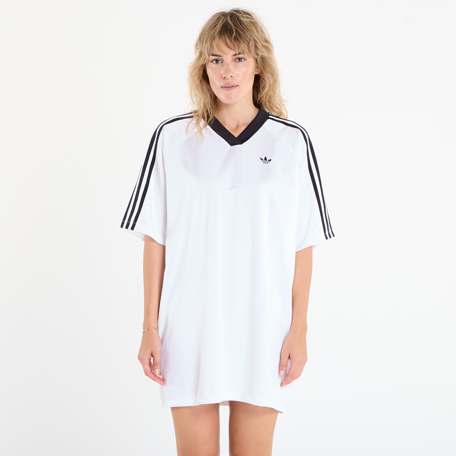 Dress adidas Adicolor Football Jacquard Oversize Dress White/ Black L