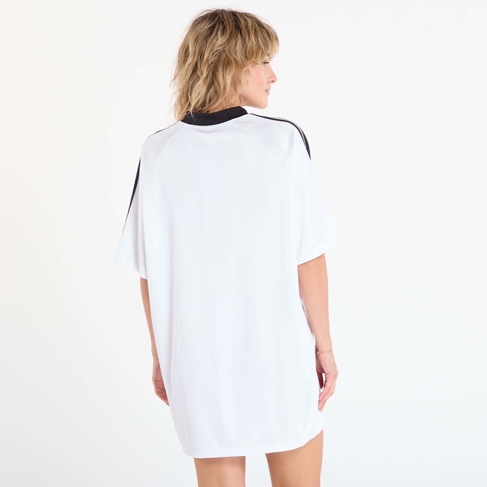 Women's dresses adidas Adicolor Football Jacquard Oversize Dress White/ Black