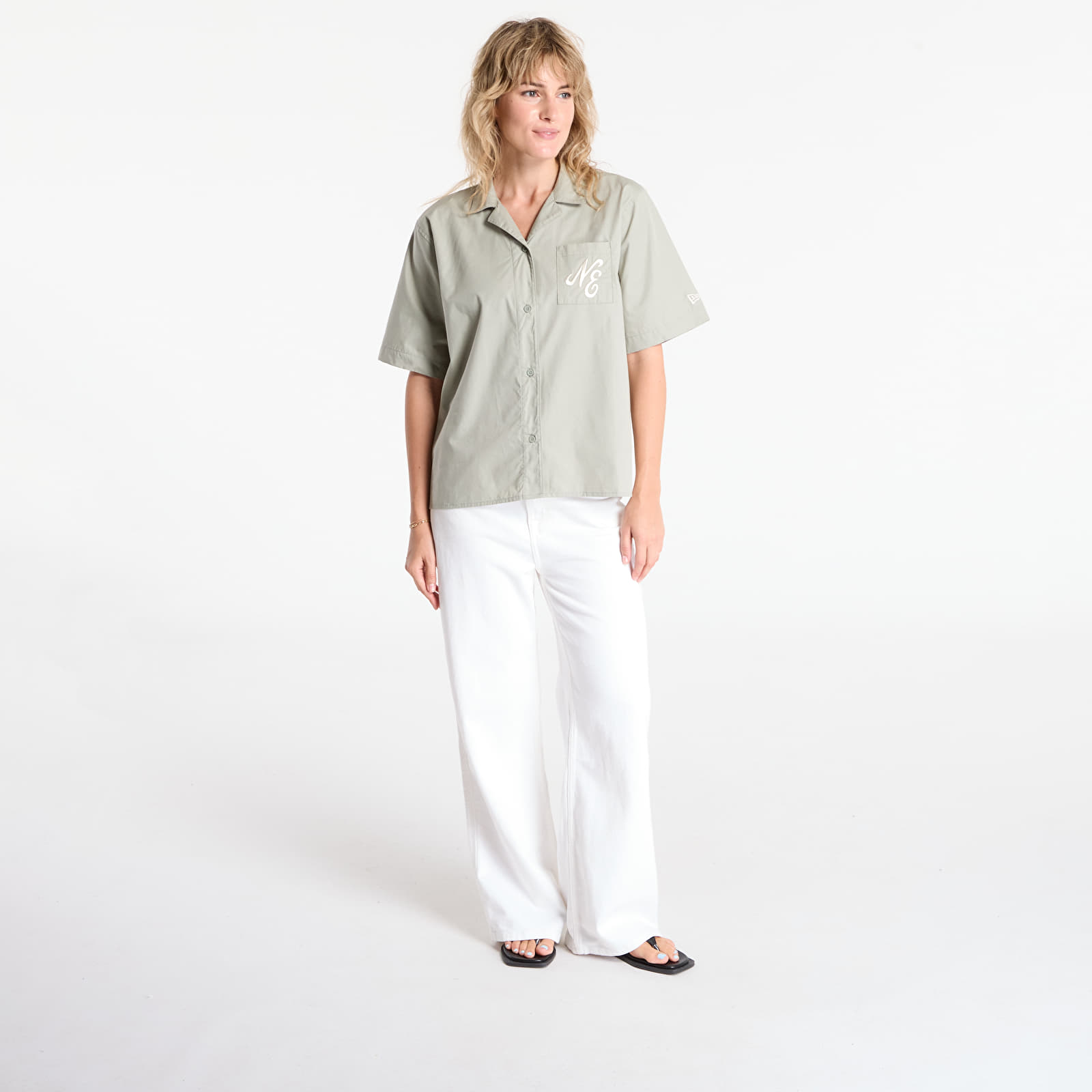 Skjorter til kvinder New Era Revere Shirt Green