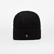 Tommy Hilfiger Elevated Chic Fluffy Beanie Black