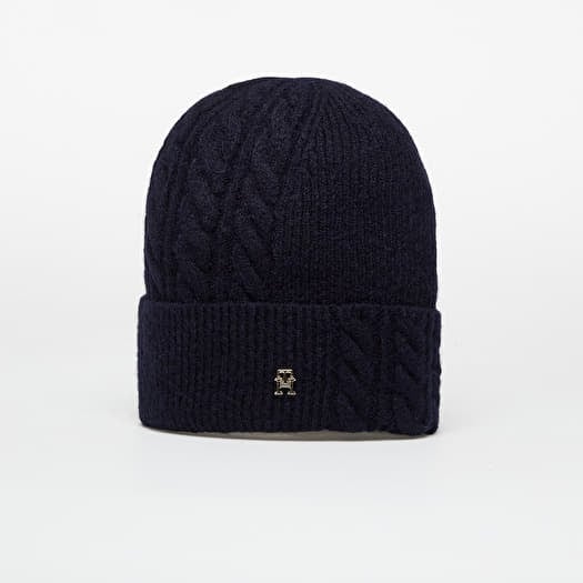 Tommy Hilfiger Elevated Chic Fluffy Beanie Blue