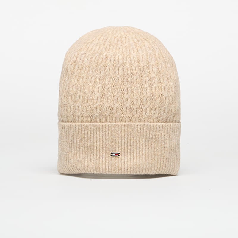Bonnet Tommy Hilfiger Cable Enamel Flag Beanie Khaki