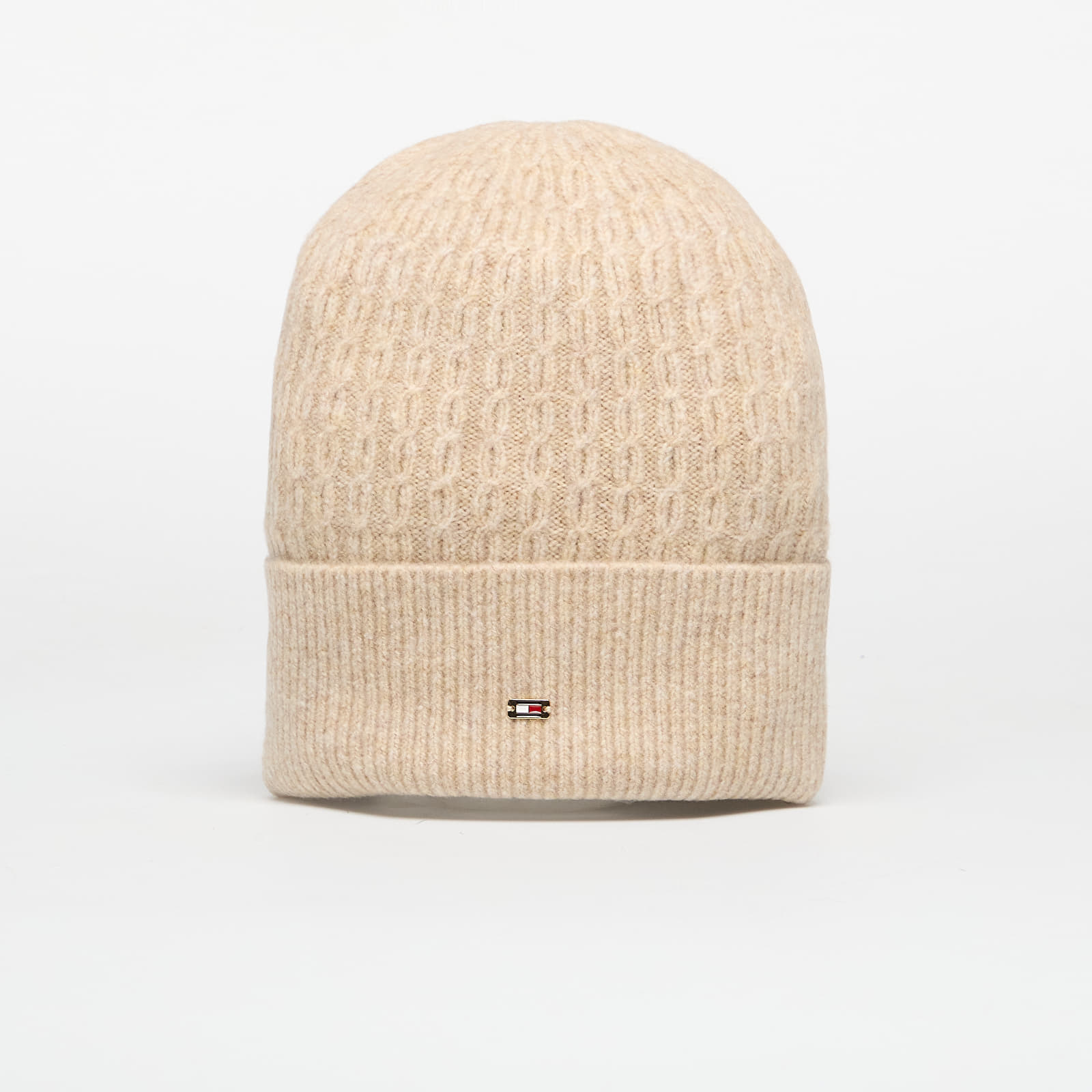 Muške kape Tommy Hilfiger Cable Enamel Flag Beanie Khaki